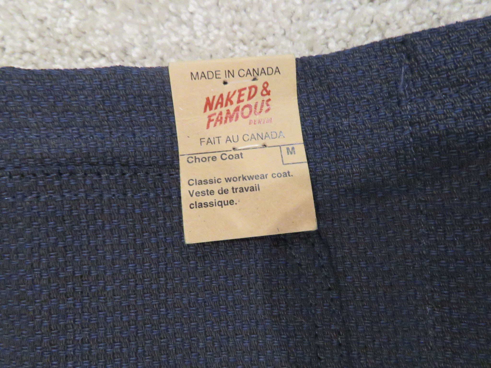 Naked & Famous Naked & Famous Indigo Basketweave Chore Coat NWT Size M Size US M / EU 48-50 / 2 - 6 Thumbnail