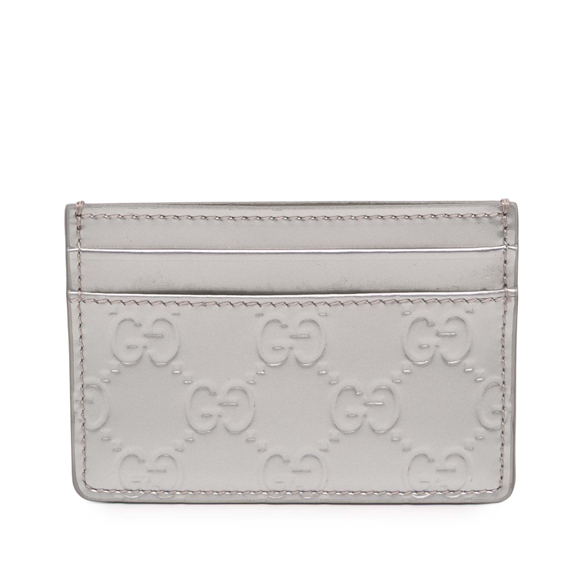 Gucci Gucci Patent Guccissima Card Holder Size ONE SIZE - 1 Thumbnail