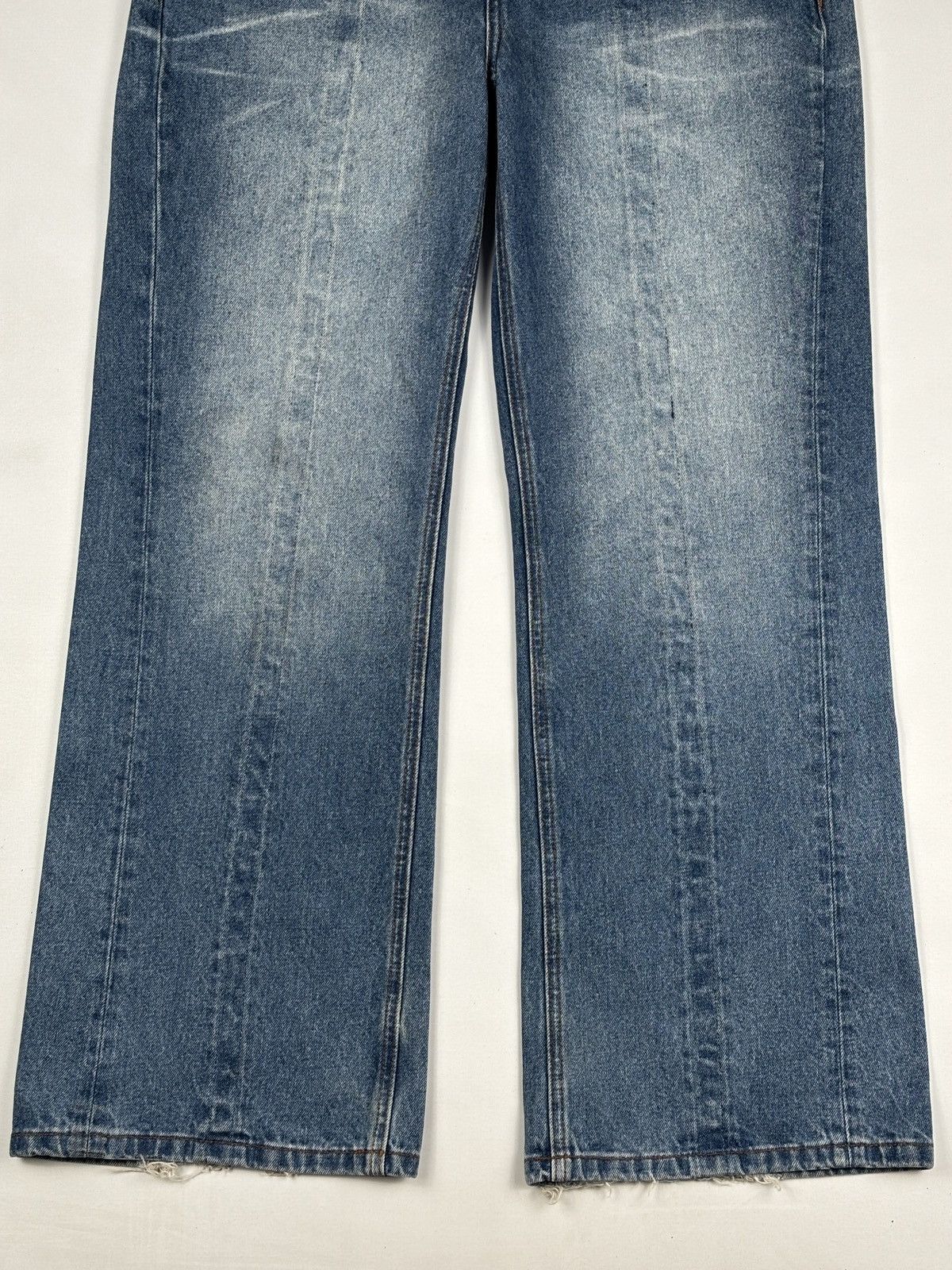 Y/Project Distressed Blue Wash Baggy Fit Denim Jeans Size US 32 / EU 48 - 4 Thumbnail