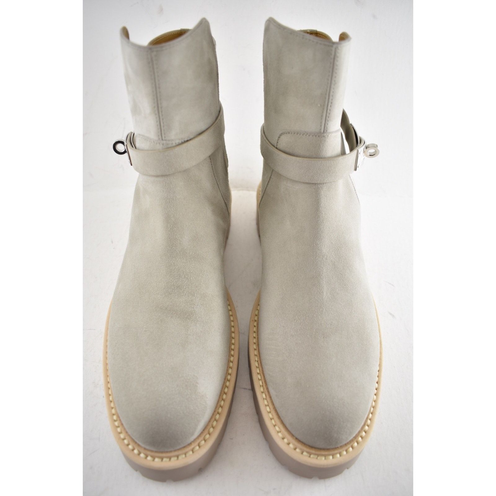 Hermes Hermes Jeff Ankle Boot Galet Suede Goatskin Kelly Lock 40 Size US 10 / IT 40 - 9 Thumbnail