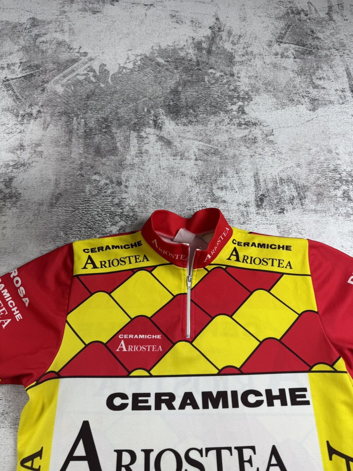 Vintage Vintage Cycling ARIOSTEA Ceramich 1990 Trek Bike Men’s Velo Jersey T Shirt Kit Size US L / EU 52-54 / 3 - 7 Thumbnail