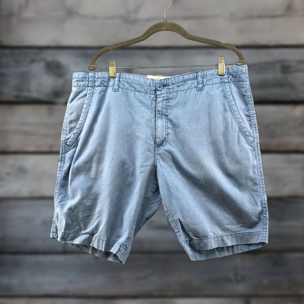 Madison VINTAGE Maddison Linen Blend Chino Shorts Mens XL Beach Summer Casual Blue 8" Inseam Size US 38 / EU 54 - 1 Thumbnail