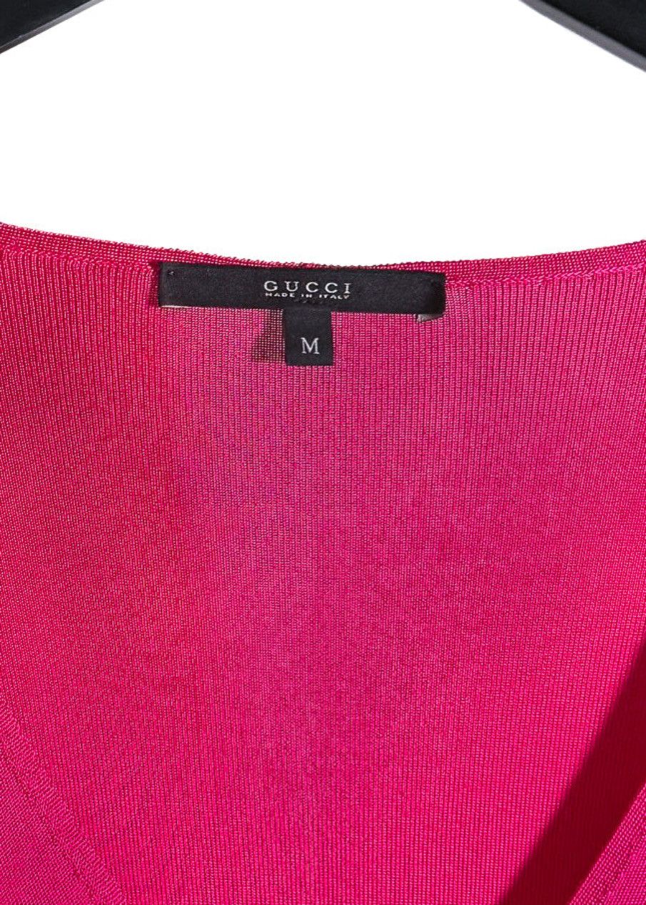 Gucci Gucci Fuchsia Flare Sleeves V-neck Sweater Size M / US 6-8 / IT 42-44 - 5 Thumbnail