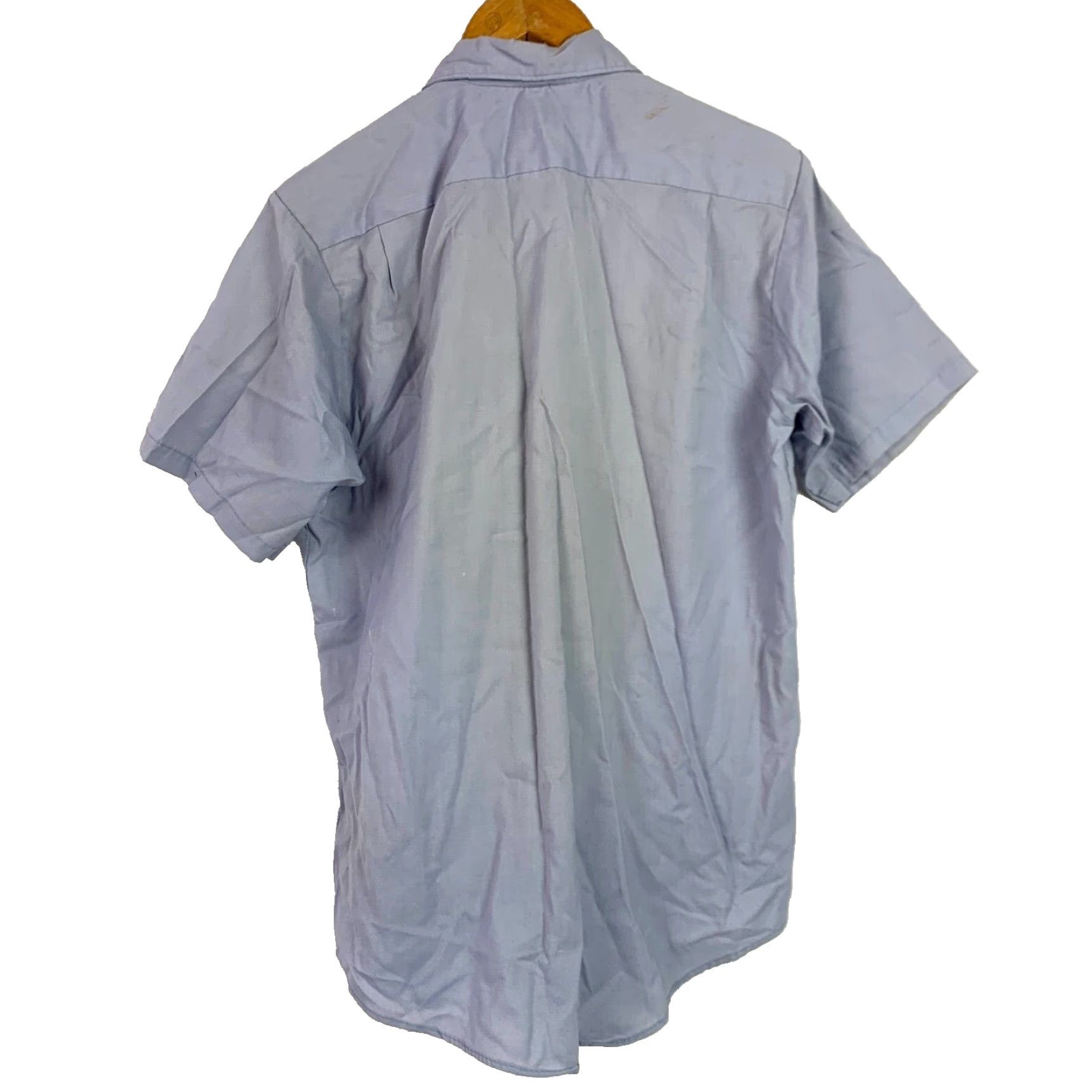Lee Vintage Lee Work Shirt Short Sleeve Patch Button Front 15-15.5 Blue Rockabilly Mens Shirt Size US M / EU 48-50 / 2 - 5 Thumbnail