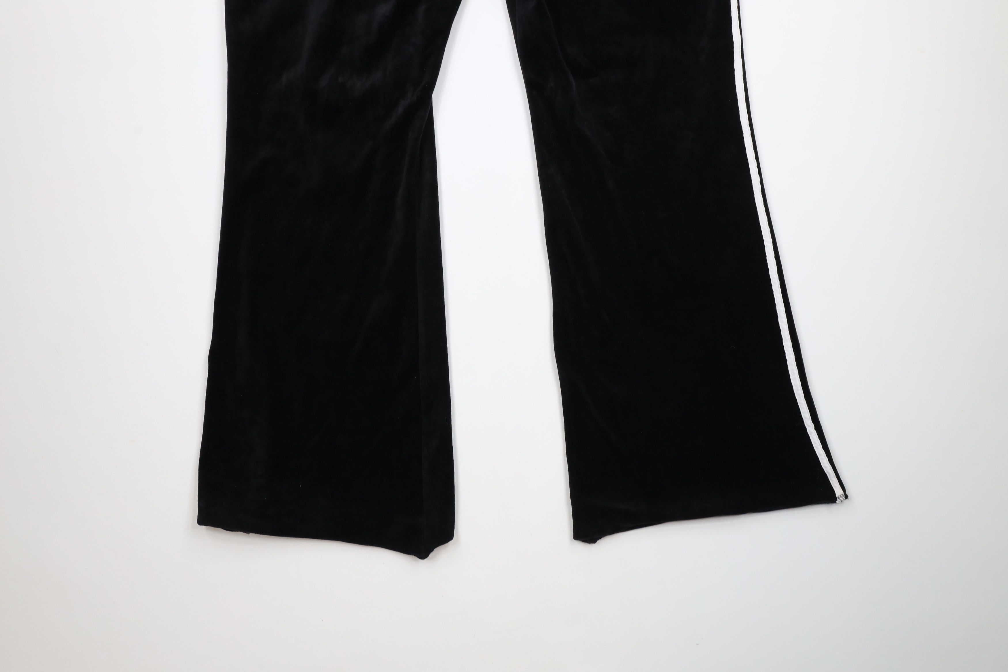 Vintage Vintage 90s Y2K Babydoll Crown Velour Wide Leg Sweatpants Size 34" / US 12 / IT 48 - 10 Thumbnail