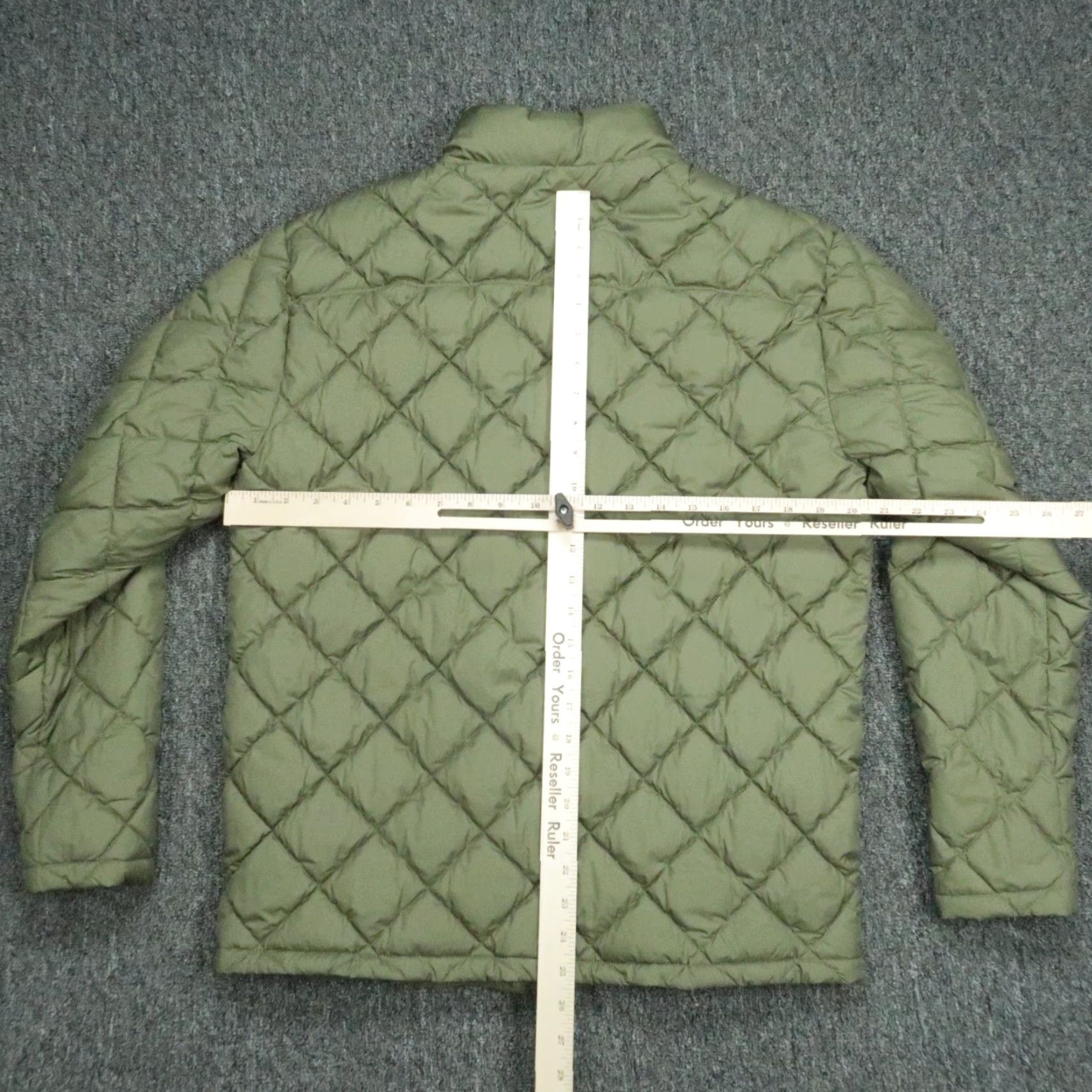 Mizzen+Main Mizzen+Main Jacket Mens M Green Quilted Puffer Full Zip Snap Mid-Length Stand-Up Collar Winter Fall Spring Size US M / EU 48-50 / 2 - 7 Thumbnail