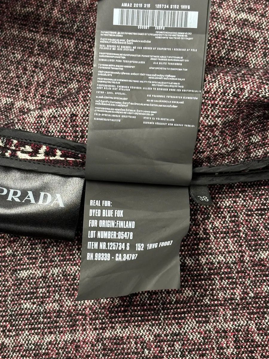 Prada AW2015 Prada Textured Black & Bordeaux Tweed Long Coat Size S / US 4 / IT 40 - 14 Thumbnail