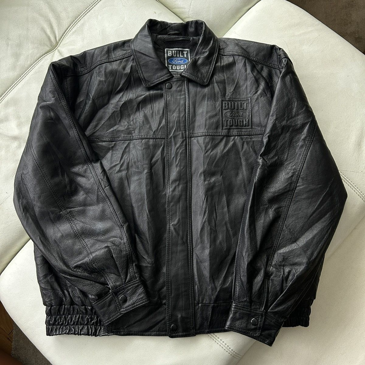 Vintage Ford Build Tough Leather Jacket Size US XXL / EU 58 / 5 - 1 Thumbnail