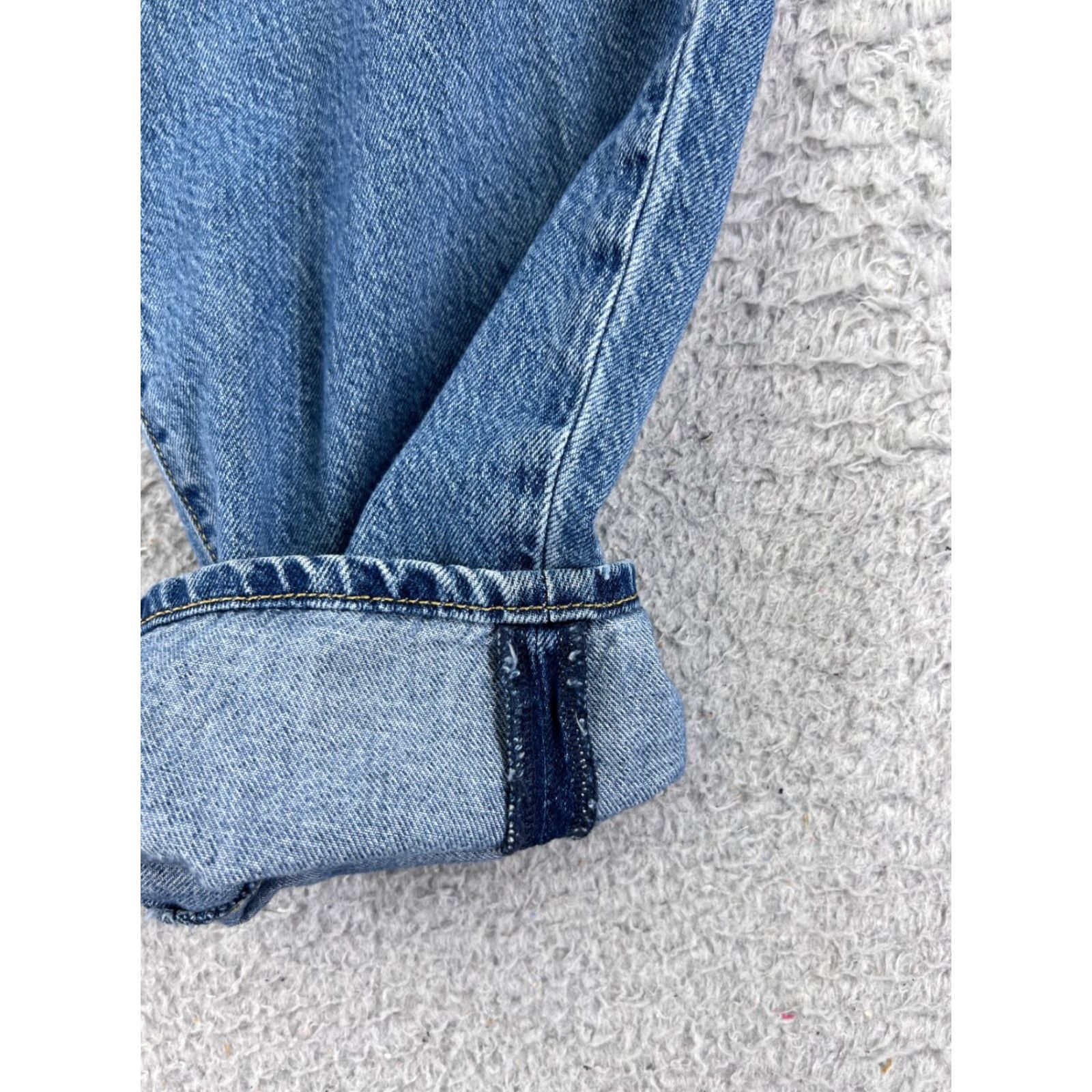 Levi's Levi's Jeans Womens 32 Blue Denim Wide-Leg High Rise Stretch Distressed Regular 5-Pocket Denim Pants Vintage No (if needed) Size 24" / US 00 / IT 34 - 6 Thumbnail