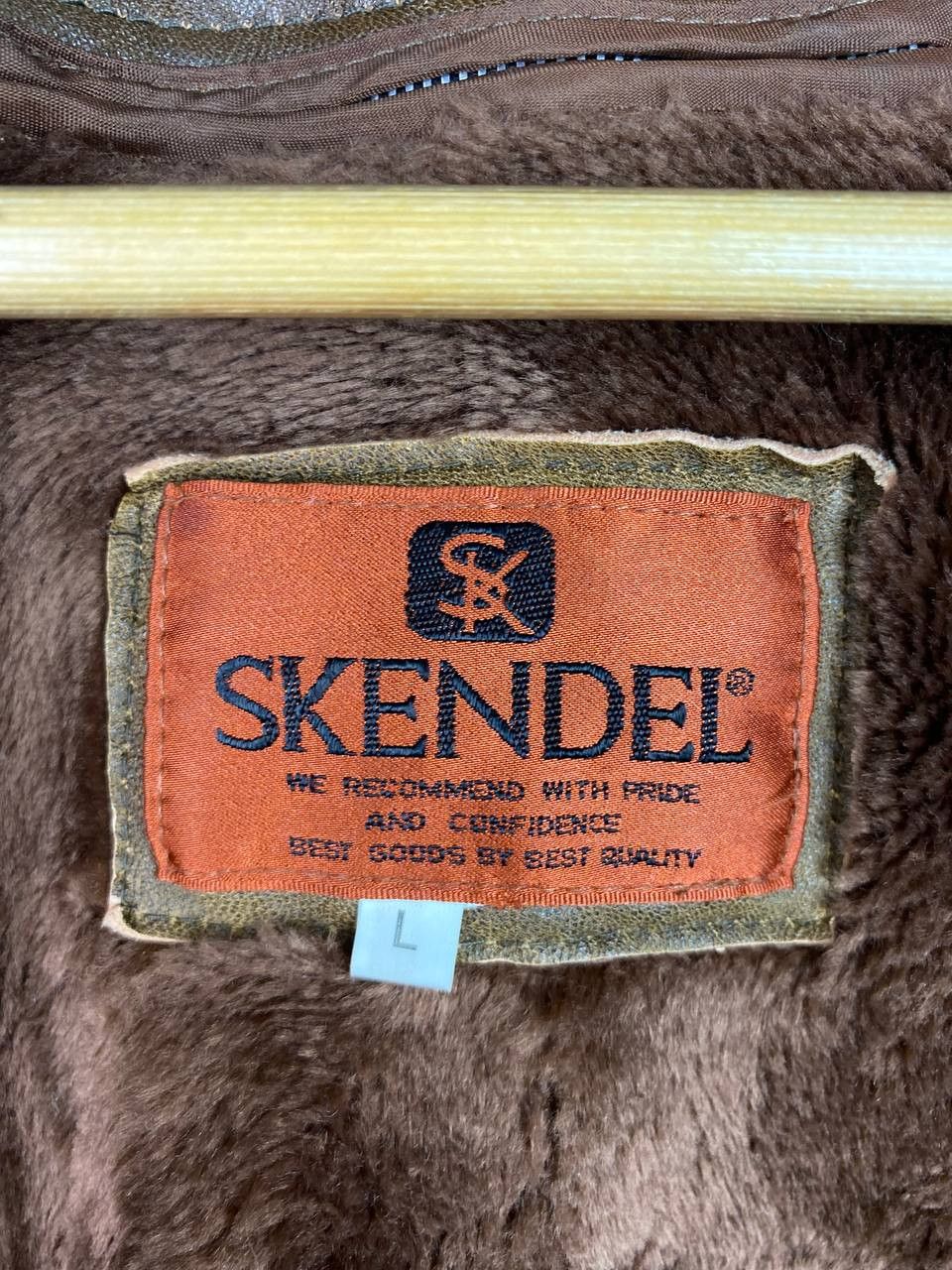 Vintage vintage skendel leather jacket used looked fur lining Size US L / EU 52-54 / 3 - 7 Thumbnail