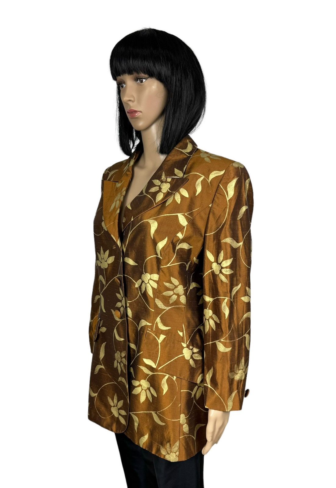 Escada × Vintage Escada Margaretha Ley Silk Blazer Floral Printed size 42 Size M / US 6-8 / IT 42-44 - 6 Thumbnail