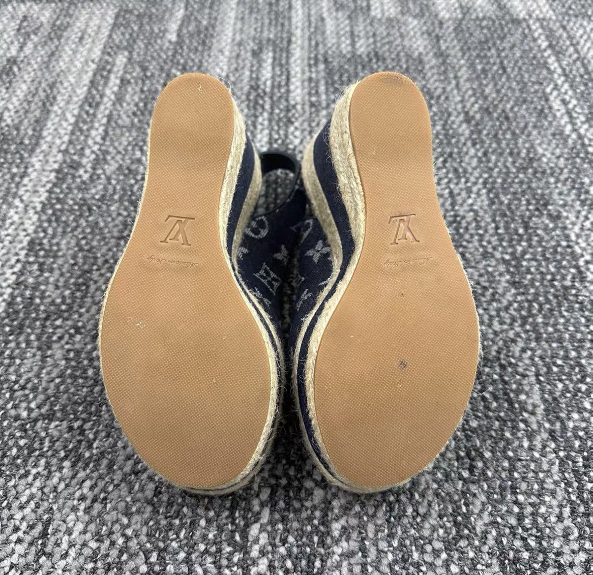 Louis Vuitton Louis Vuitton Monogram Denim Wedge Sandals J42 Size US 6 / IT 36 - 6 Thumbnail