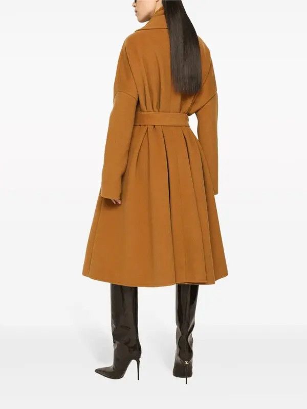 Dolce & Gabbana o1y0825 Belted Coat in Camel Size M / US 6-8 / IT 42-44 - 4 Thumbnail