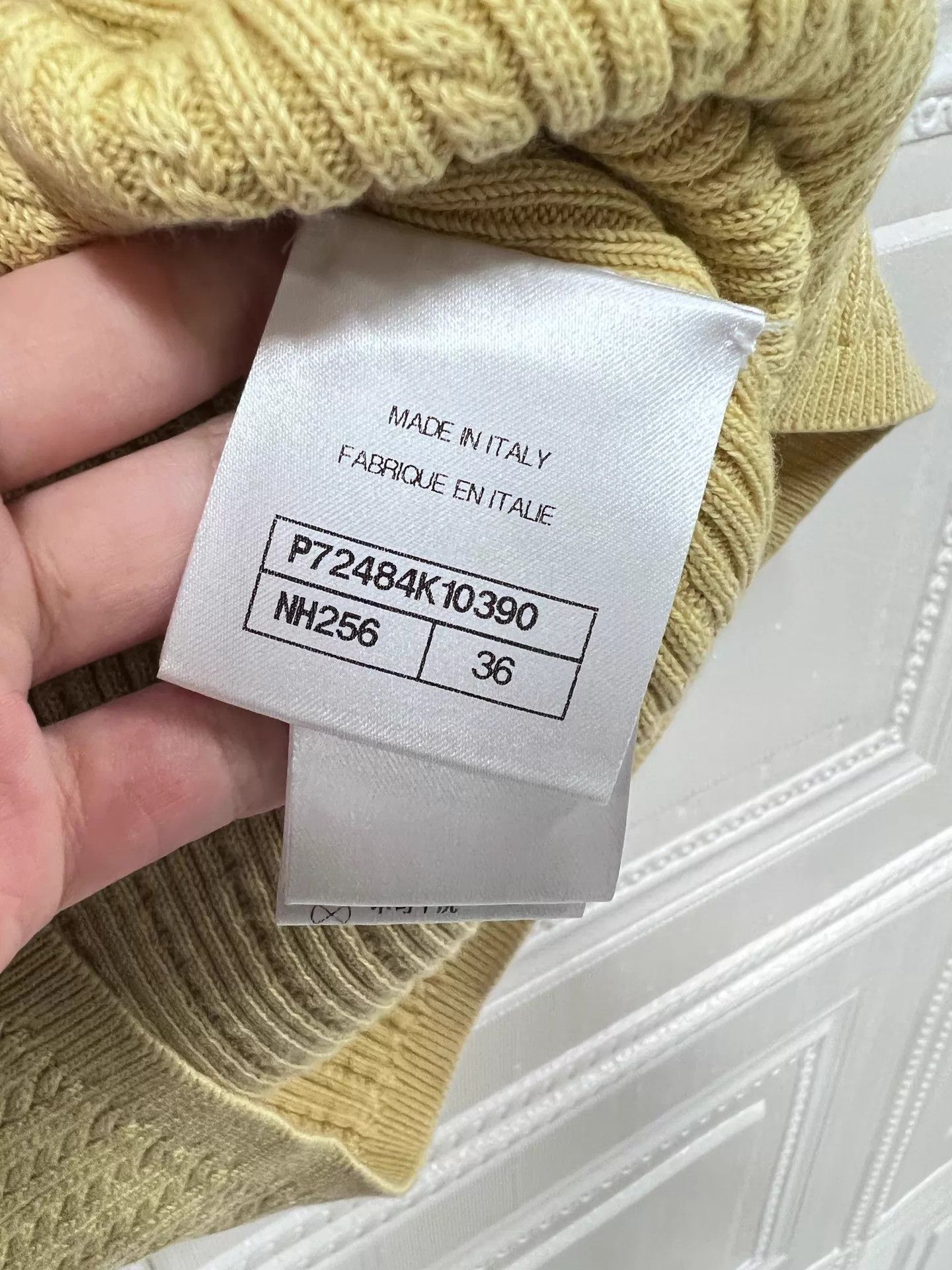 Chanel Chanel Women's Yellow Logo Crystal Crewneck Knit Tee 36 New Size XS / US 0-2 / IT 36-38 - 5 Thumbnail