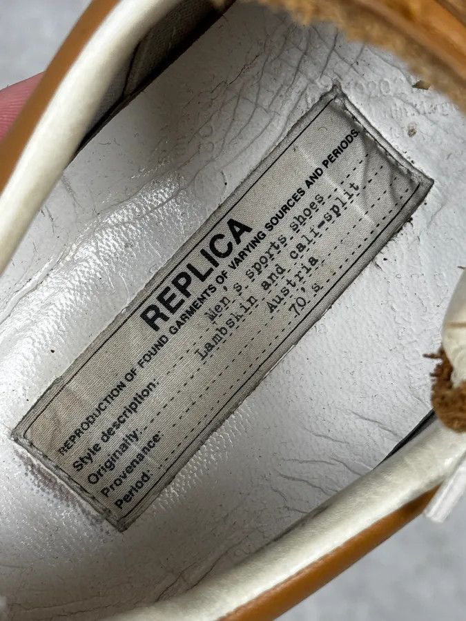 Maison Margiela Maison Margiela Replica Mustard Leather Army Sneakers Size US 7 / EU 40 - 7 Thumbnail