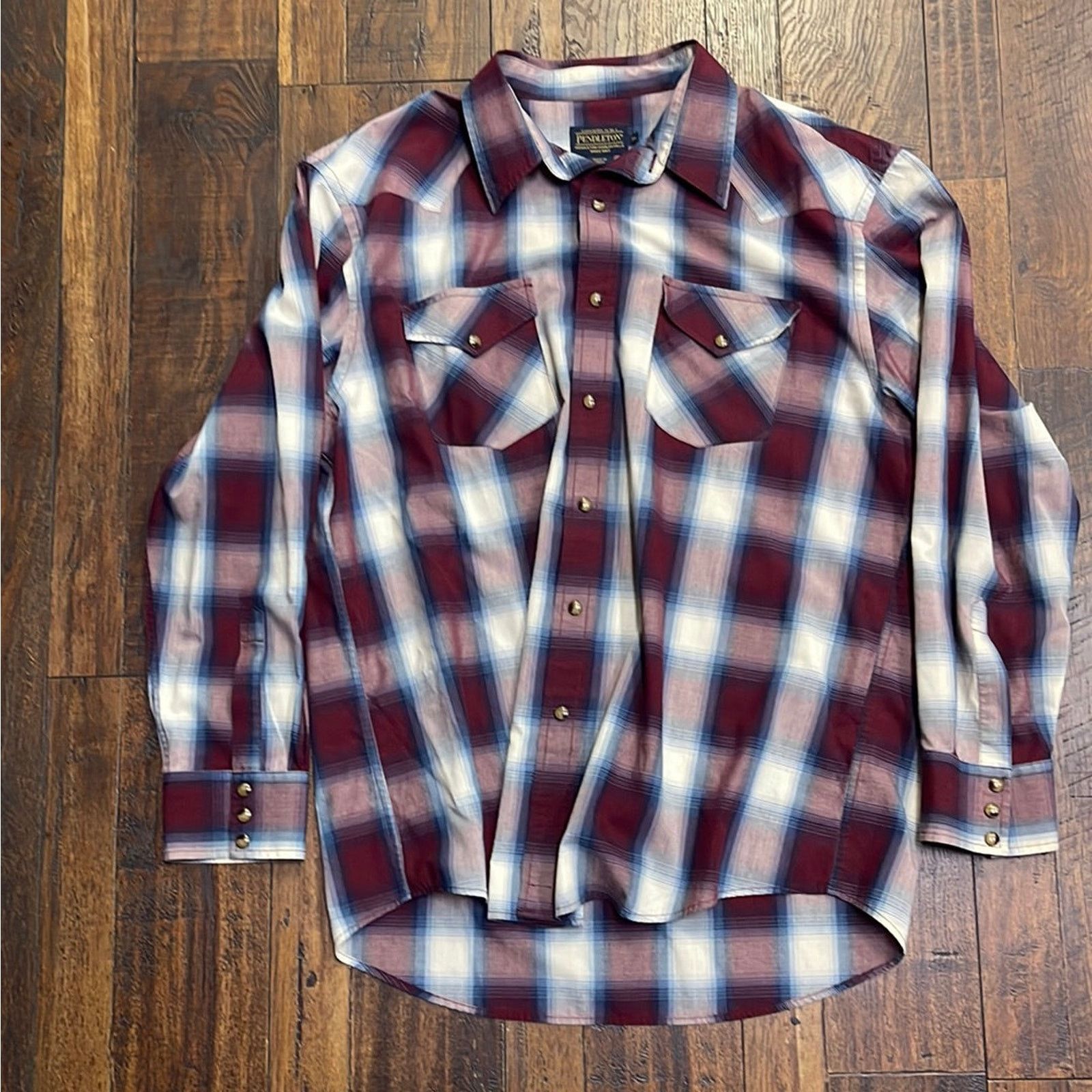 Pendleton Vintage Pendleton Pearl Snap Western Shirt XL Size US XL / EU 56 / 4 - 1 Thumbnail