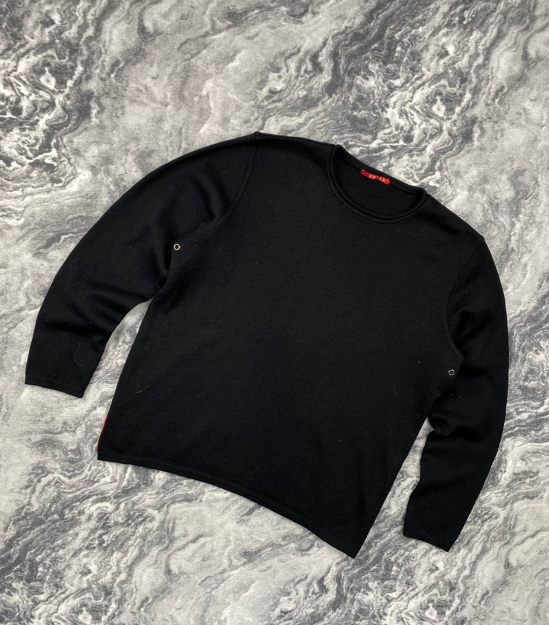 Prada Prada Red Tab Wool Knit Sweater Men Size 54 Black Size US XL / EU 56 / 4 - 1 Thumbnail