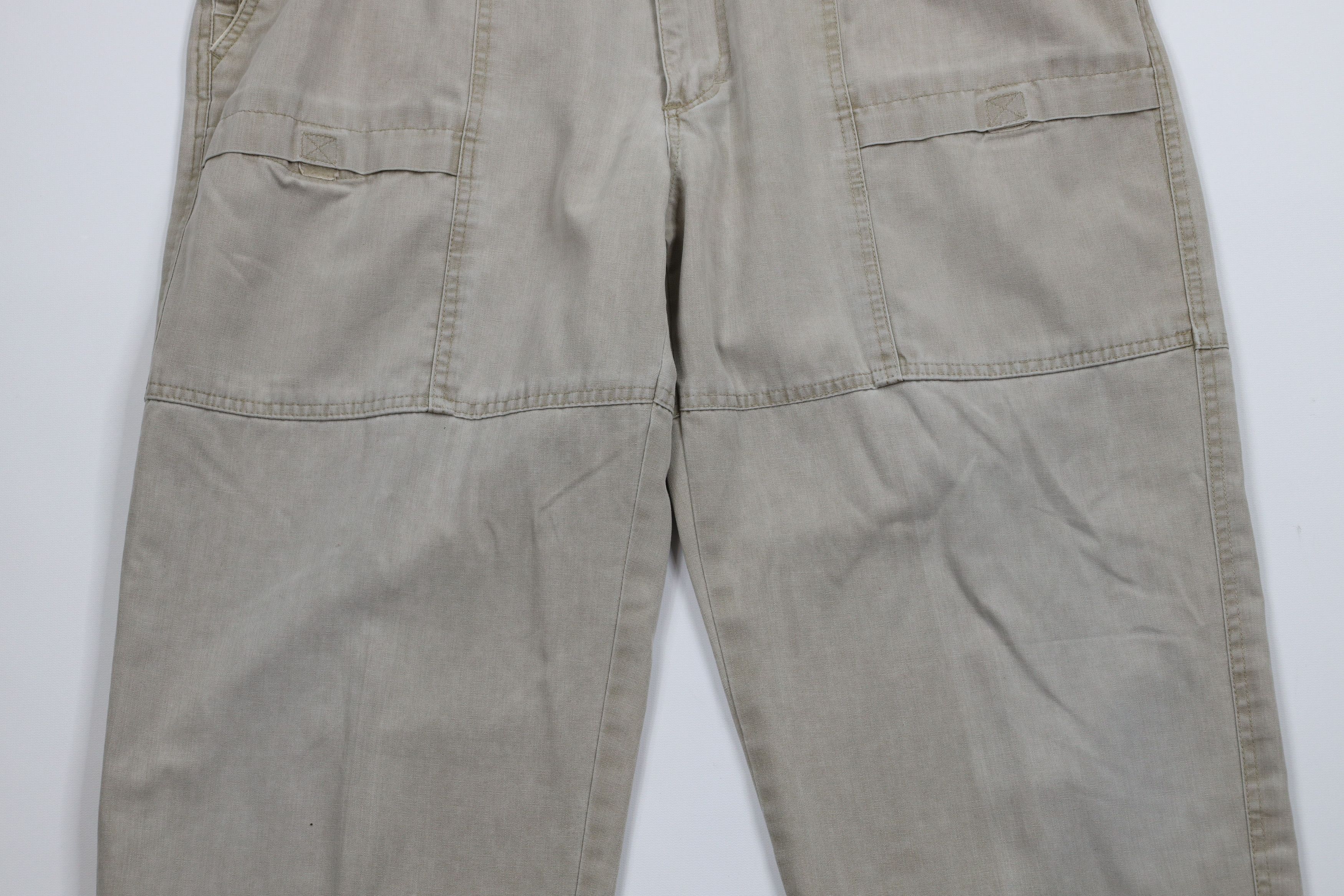 Vintage Vintage 90s Streetwear Wide Leg Front Cargo Pants Beige Size US 36 / EU 52 - 3 Thumbnail