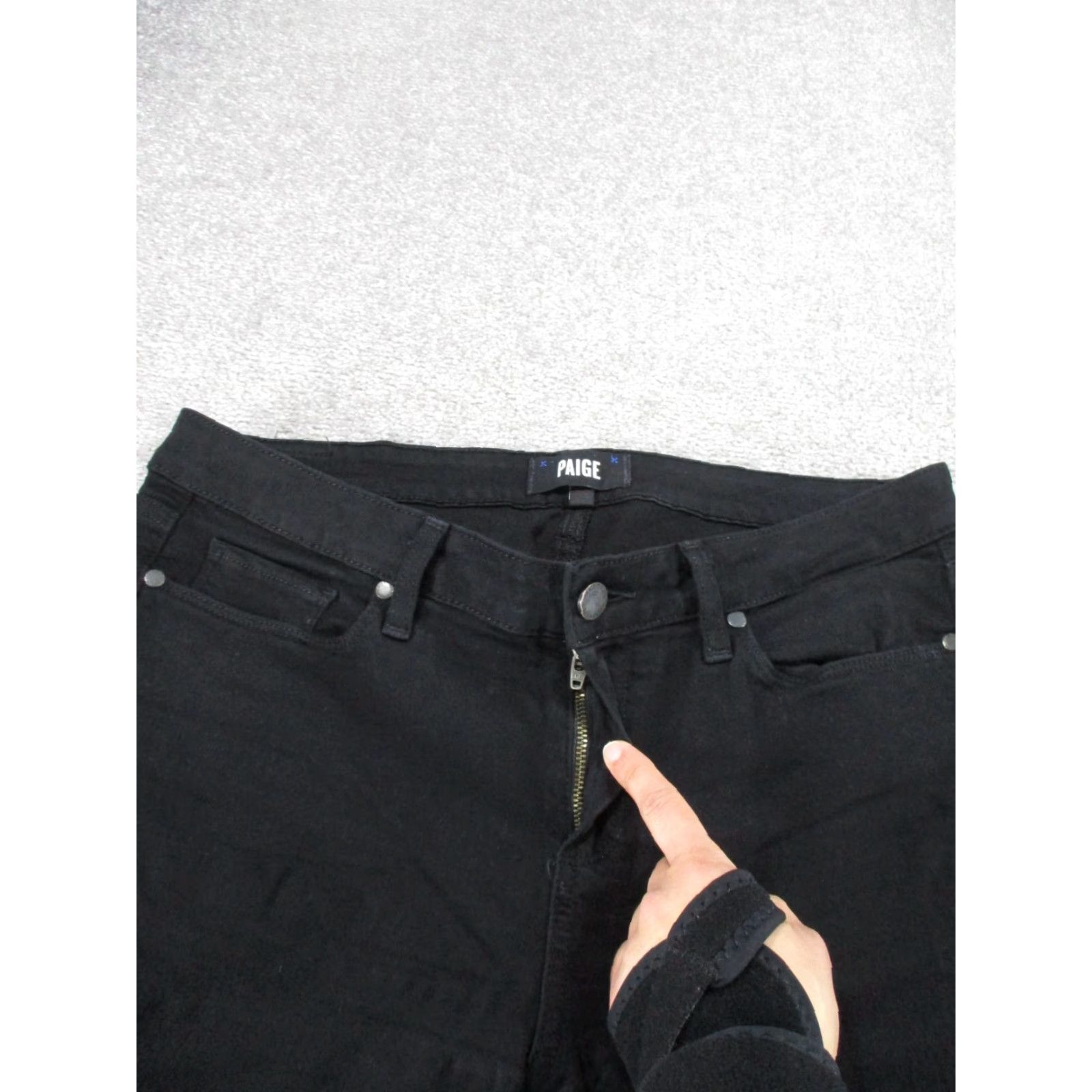 Paige Paige Verdugo Jeans Womens 31 Black Ankle Skinny Denim Size 24" / US 00 / IT 34 - 4 Thumbnail