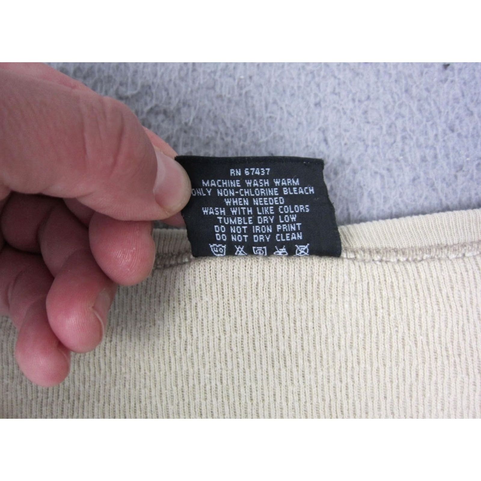 Polo Ralph Lauren VINTAGE Polo Jeans Ralph Lauren Shirt Womens XL Beige Crop Made in USA 90s Size XL / US 12-14 / IT 48-50 - 4 Thumbnail