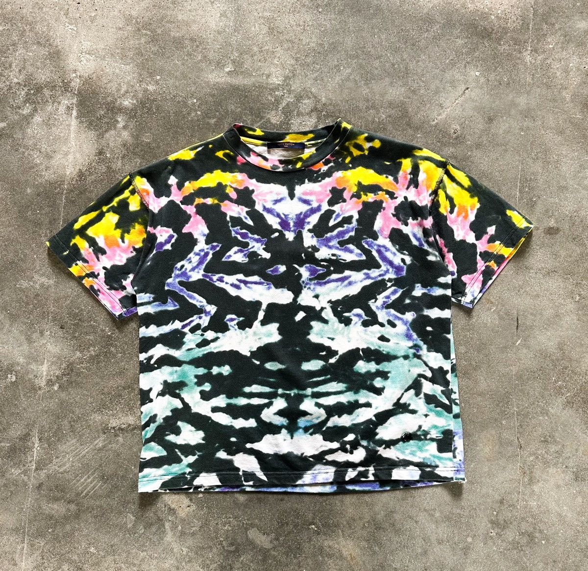 Pre-owned Louis Vuitton X Virgil Abloh Ss19 Plain Rainbow Tie-dye T-shirt