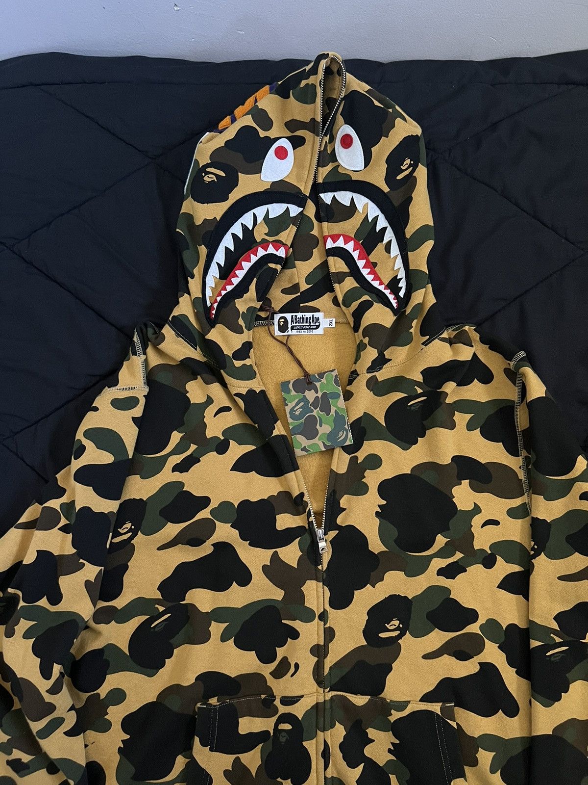 Bape shark hoodie first camo on sale