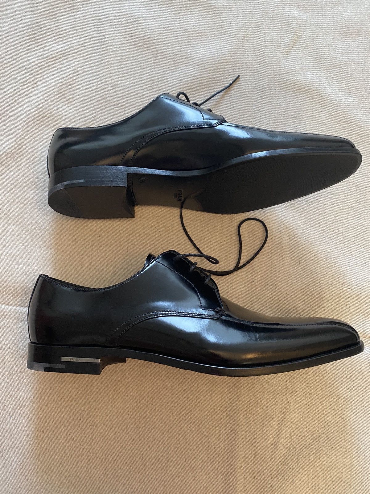 Prada Prada Black Leather Derby Size 10.5 NWT Size US 10.5 / EU 43-44 - 4 Thumbnail