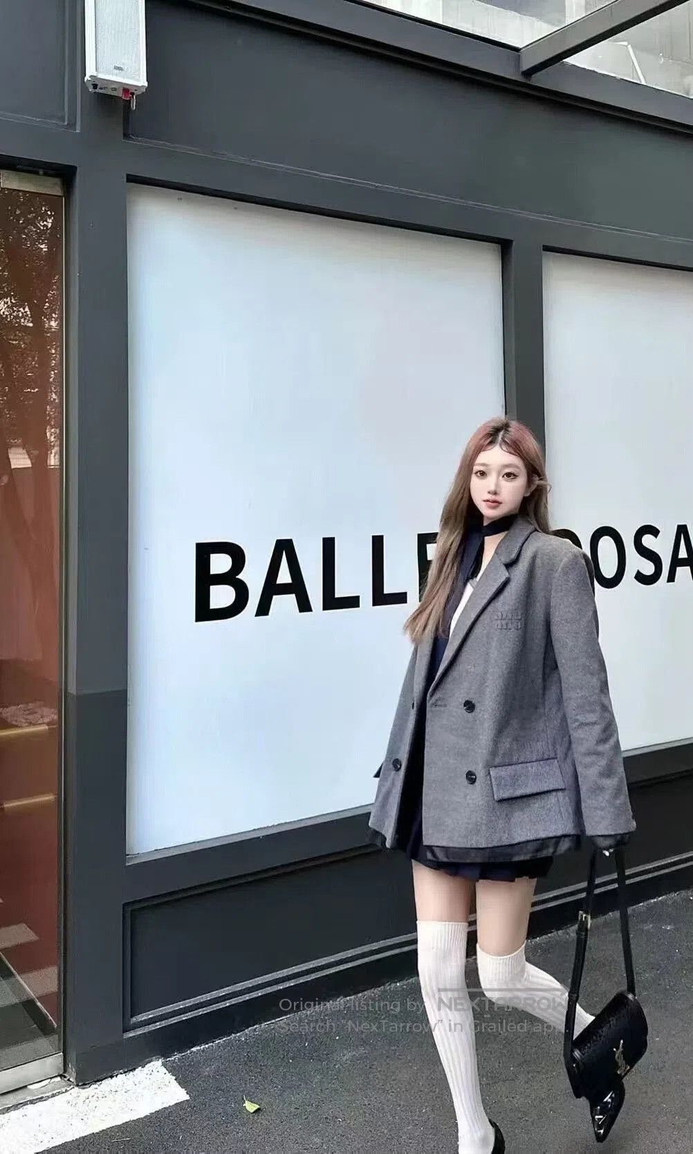 Miu Miu Miu Miu Gray Cashmere Double-Breasted Coat. Size XS / US 0-2 / IT 36-38 - 8 Thumbnail