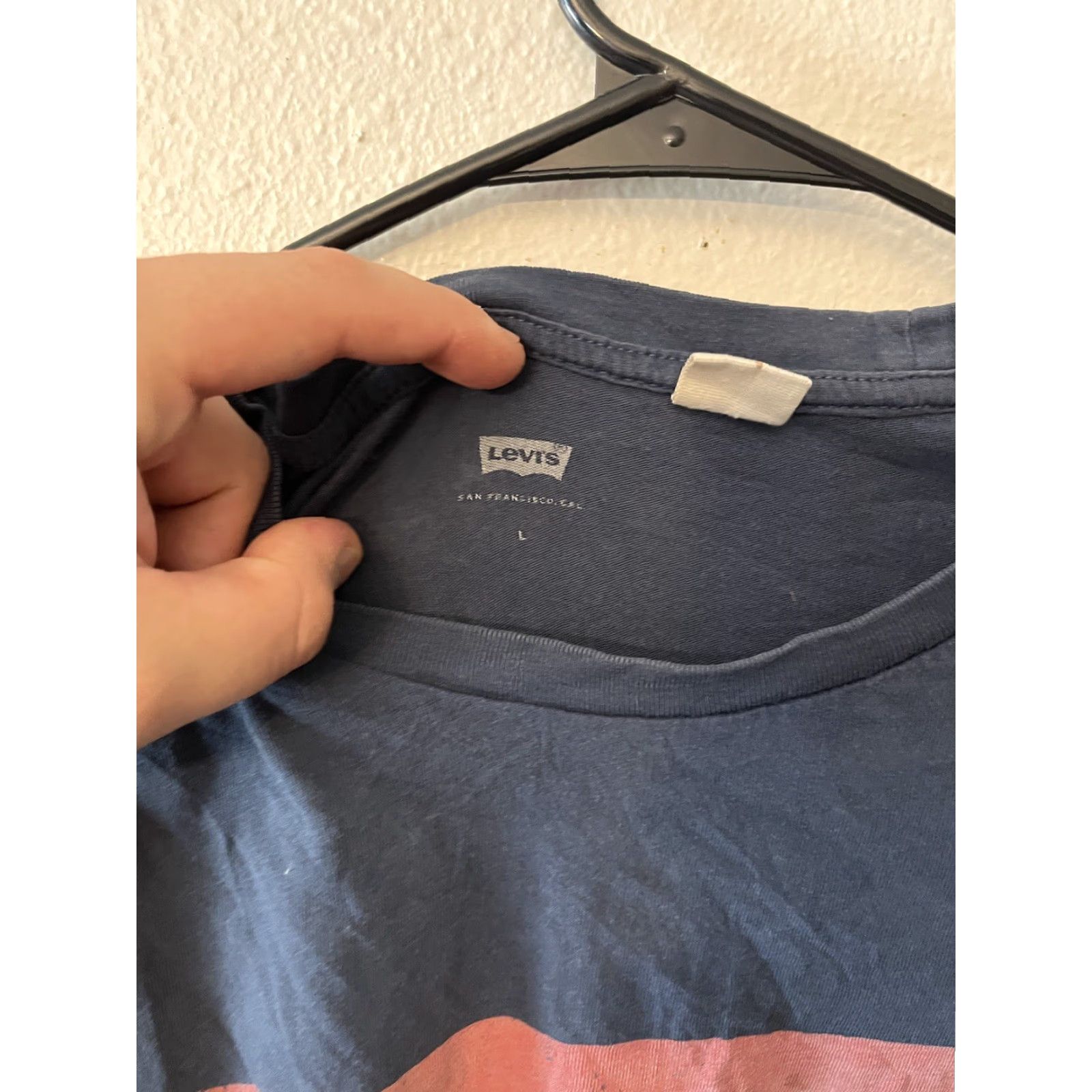 Logo 7 VINTAGE Levi's Retro Cotton Tee Shirt Adult Large Blue Logo Mens Size US L / EU 52-54 / 3 - 2 Thumbnail