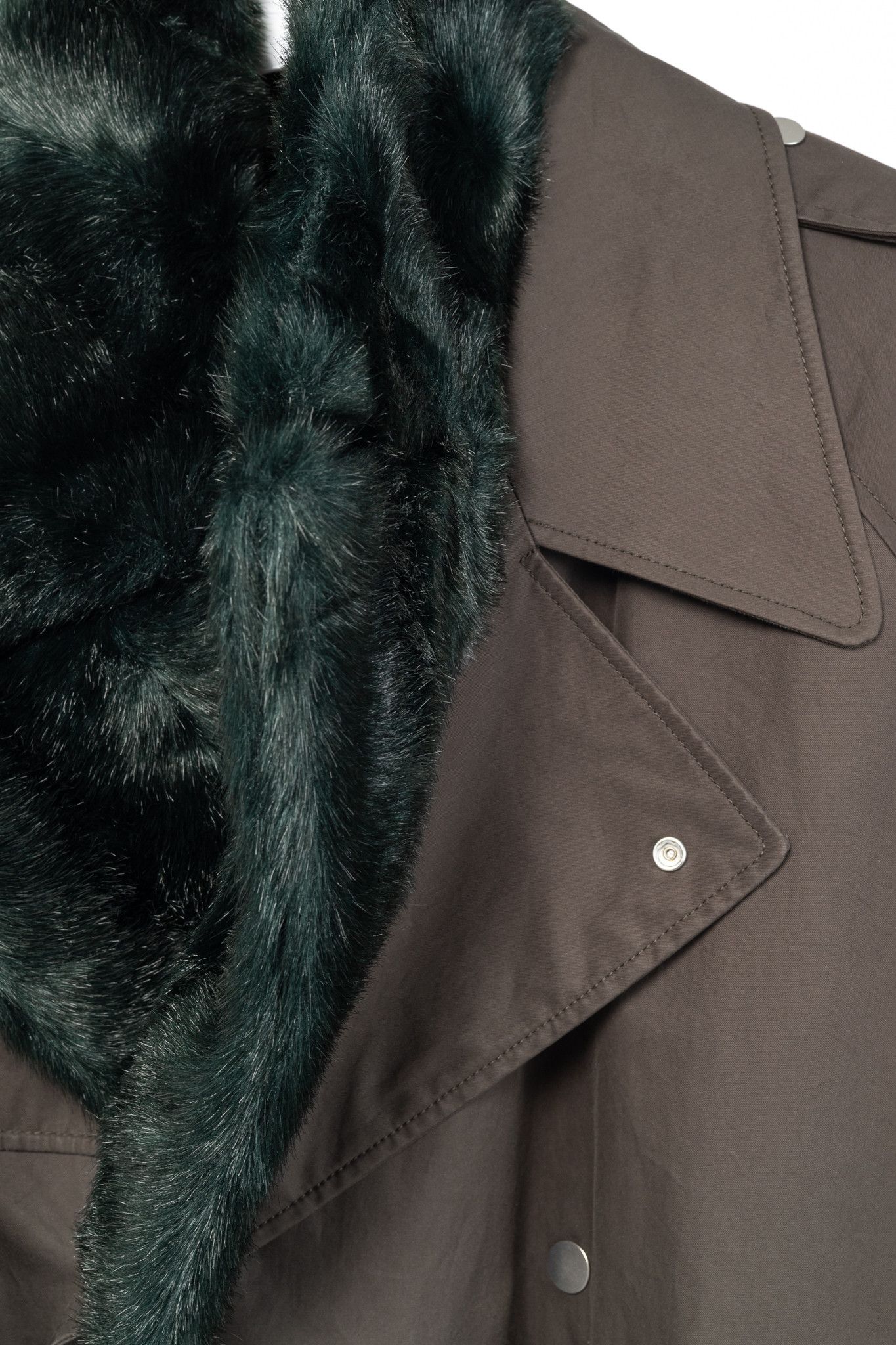 Burberry Burberry Kennington 'Otter' Cotton Fur-Trim Long Trench Coat Size XL / US 12-14 / IT 48-50 - 6 Thumbnail