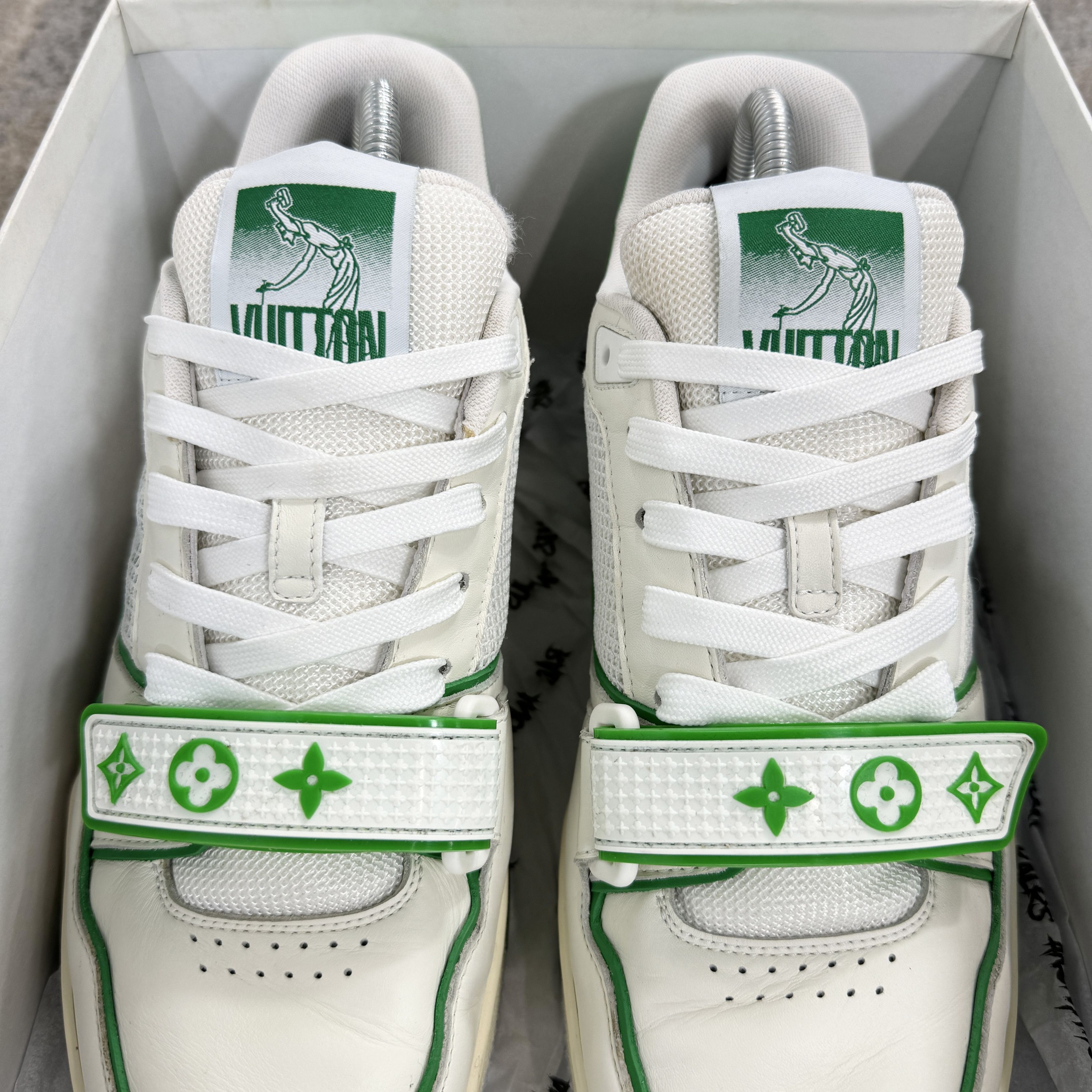 Louis Vuitton Louis Vuitton 1ABLYC Mesh Trainers In Green White RRP £1020 Size US 8.5 / EU 41-42 - 4 Thumbnail