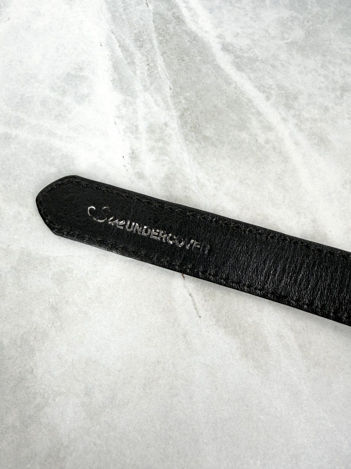 Undercover Undercover Snakeskin Silver Heart Buckle Leather Belt Black Size ONE SIZE - 6 Thumbnail