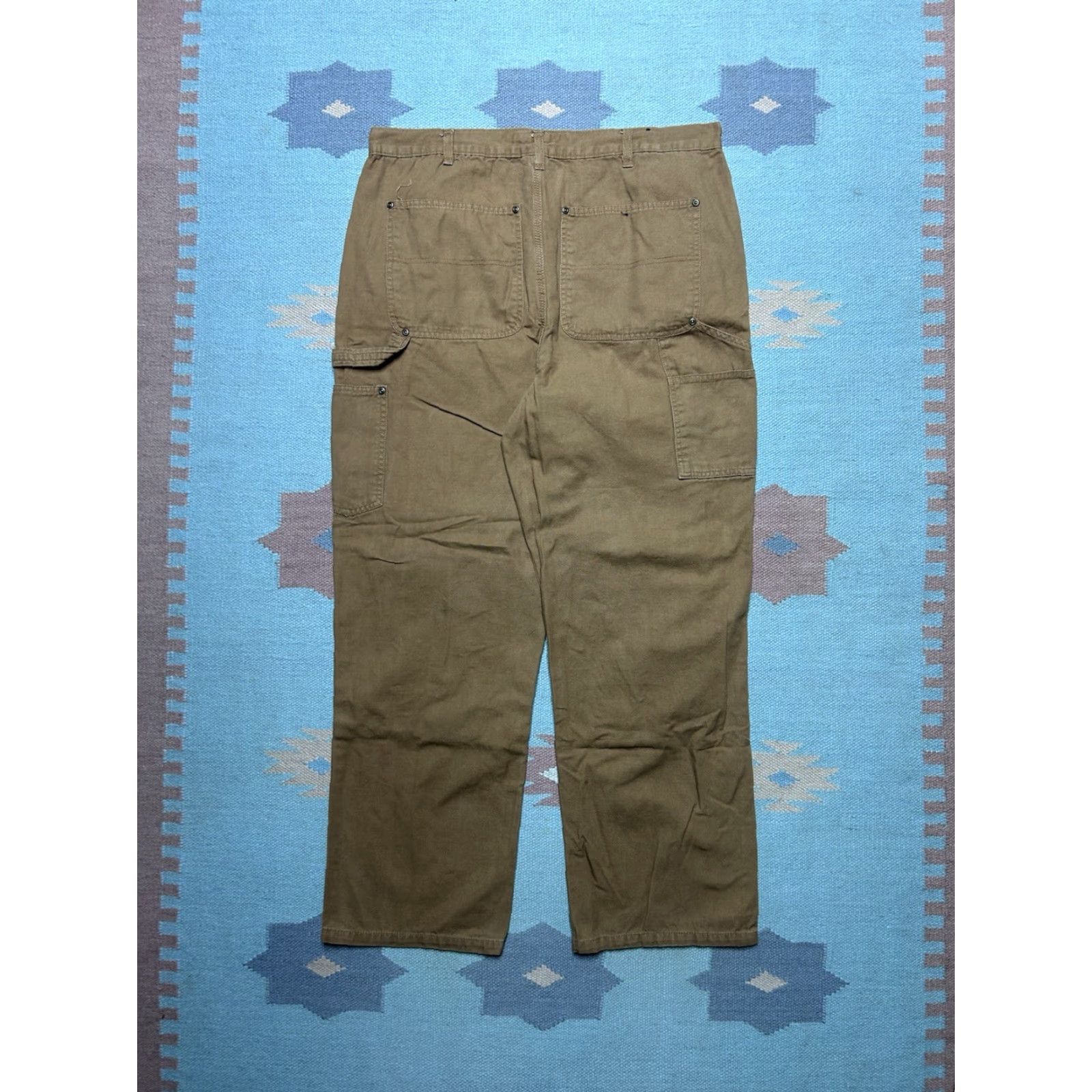 Doublet VINTAGE y2k double knee carpenter pants cotton canvas workwear baggy 35x29 Brown Men Pants Size US 35 - 6 Thumbnail