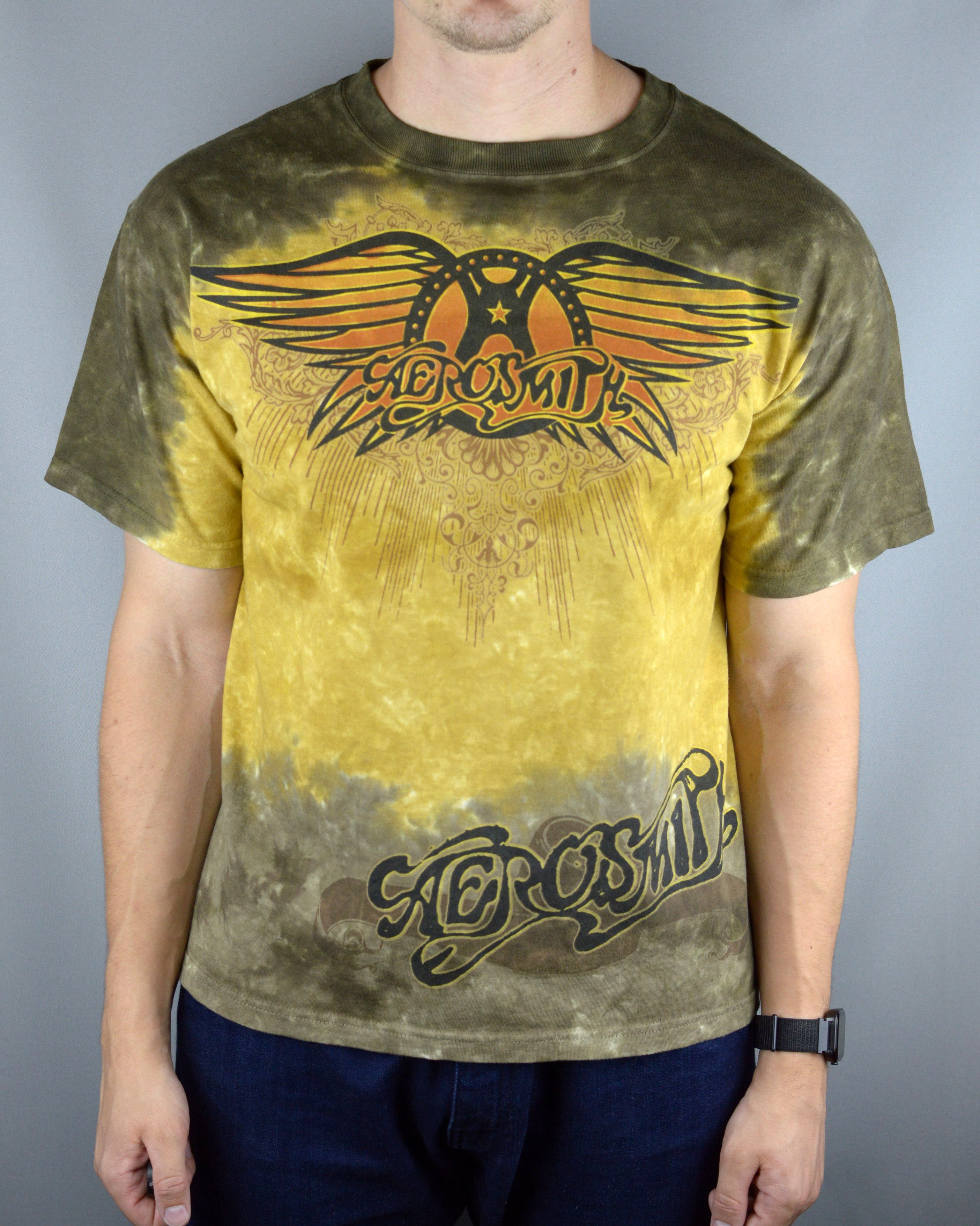 Vintage Vintage Aerosmith Liquid Blue Tie Dye t shirt Size US M / EU 48-50 / 2 - 1 Thumbnail