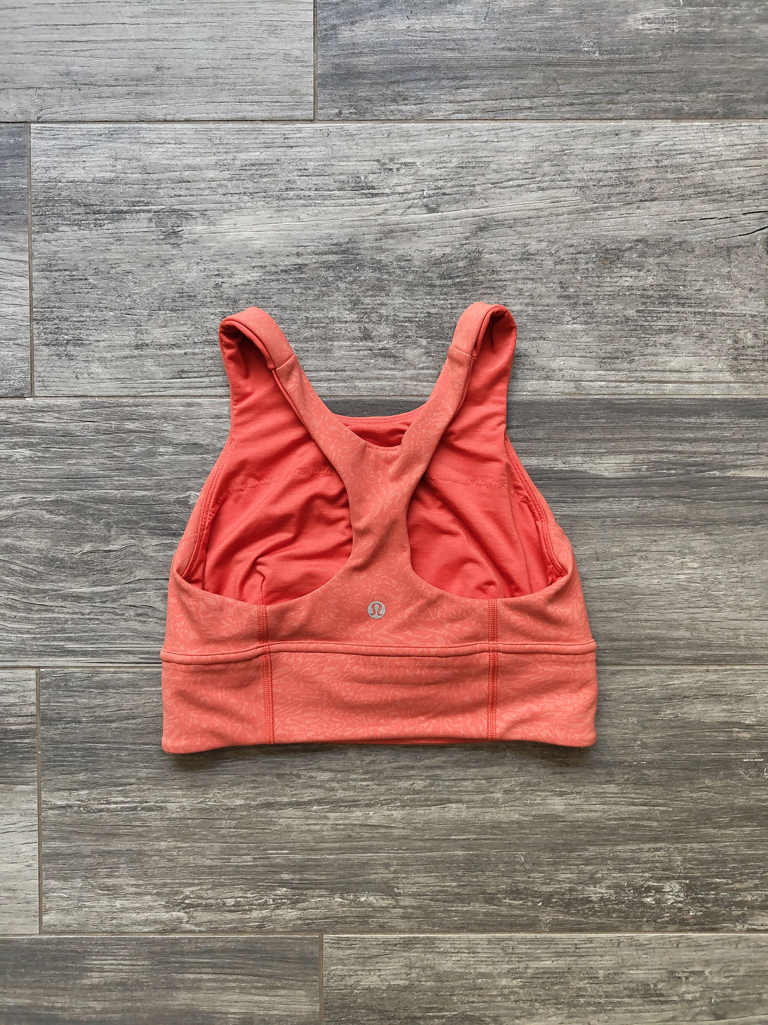 Lululemon Lululemon Orange workout bra top no padding Size S / US 4 / IT 40 - 2 Thumbnail