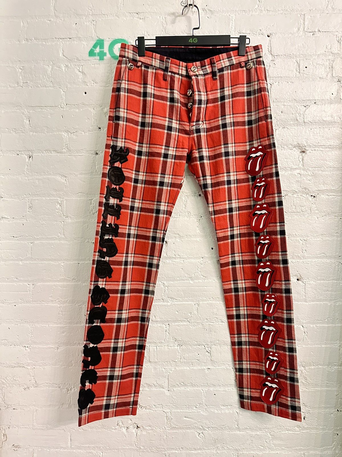 Chrome Hearts CHROME HEARTS 1 of 6 ROLLING STONES PATCH JEANS Size US 31 - 2 Thumbnail