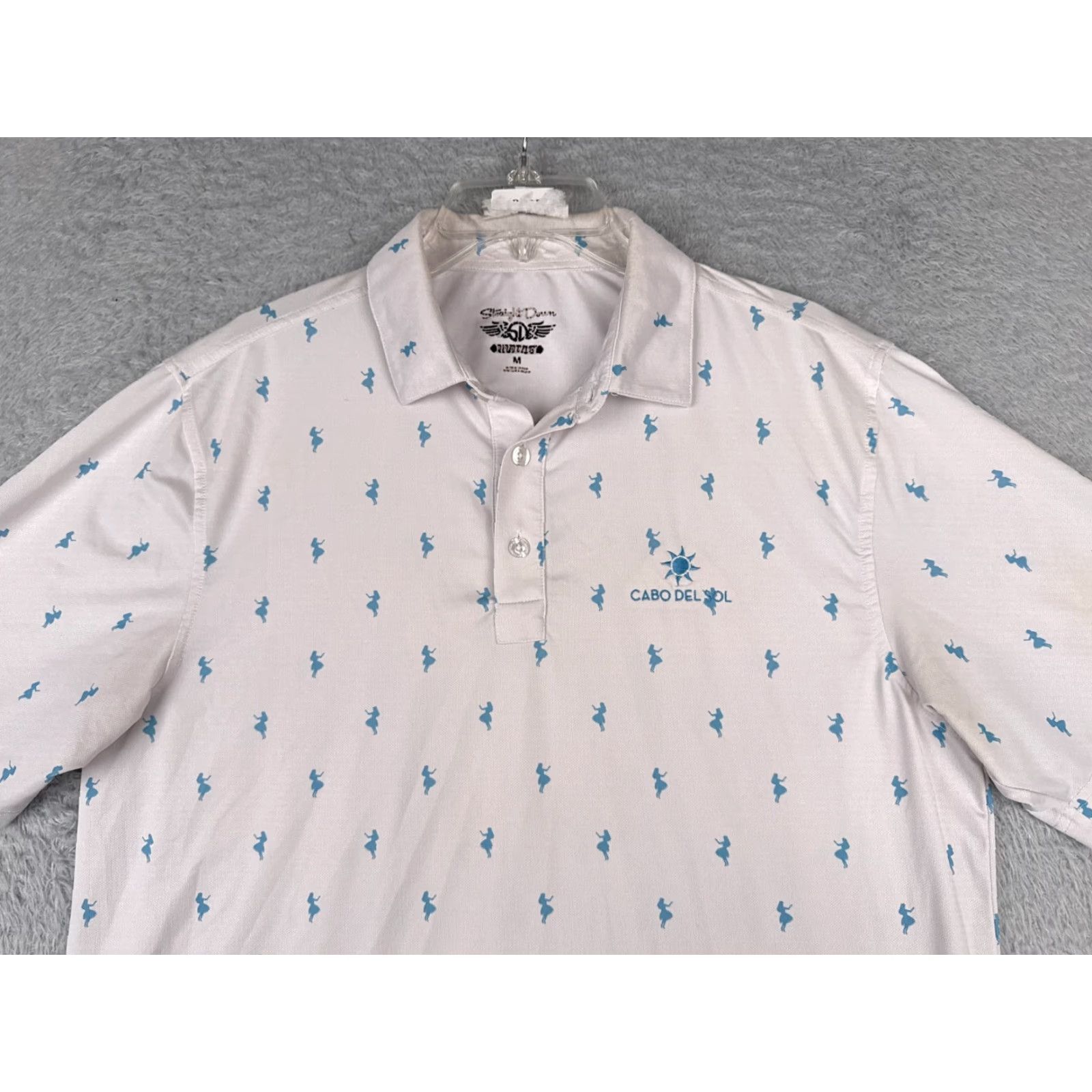Vintage Straight Down Polo Shirt Mens M White Size M / US 6-8 / IT 42-44 - 4 Thumbnail