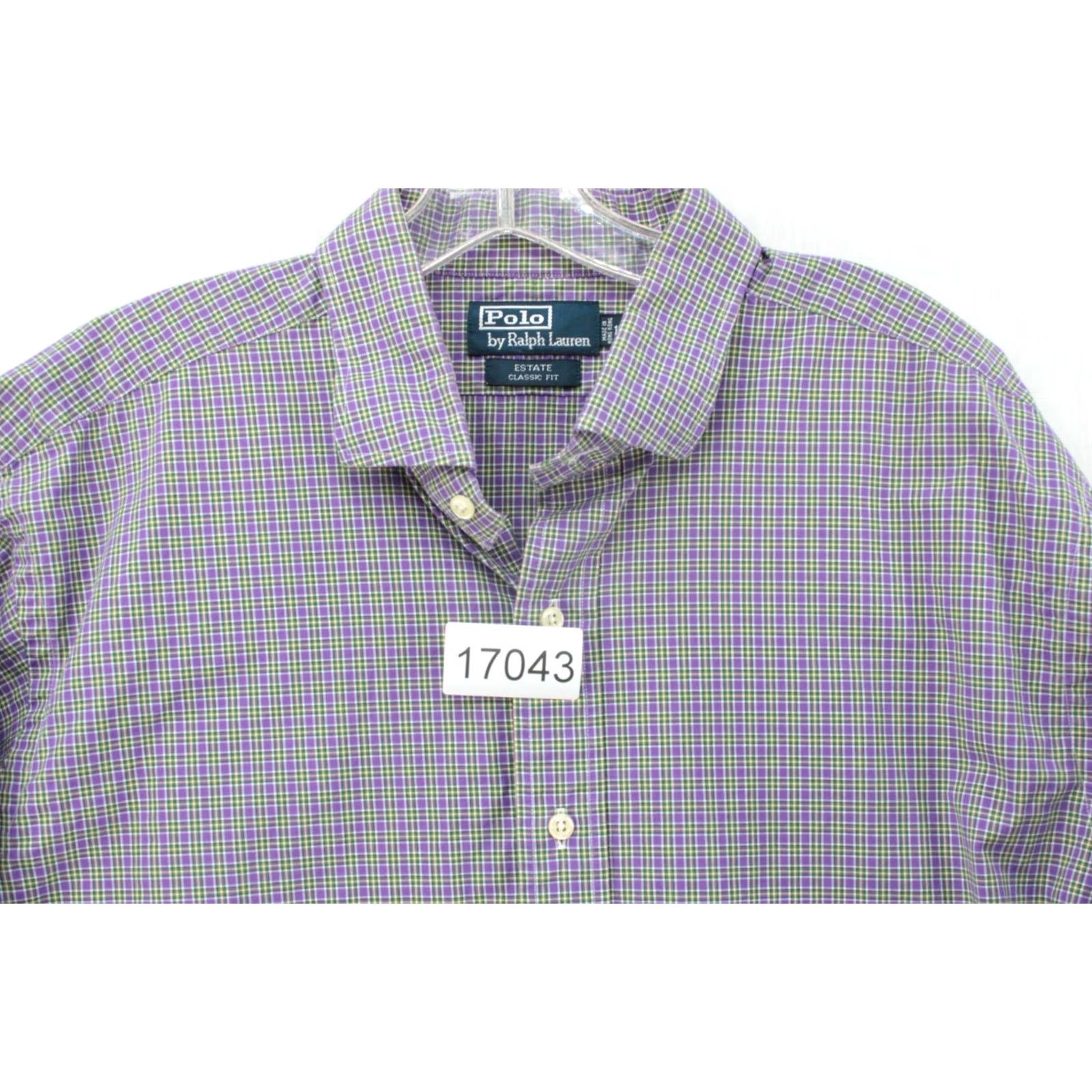 Polo Ralph Lauren VTG Polo Ralph Lauren Estate Shirt Mens 2XL Purple Plaid Long Sleeve Button-Up Casual Shirt Size US XXL / EU 58 / 5 - 8 Thumbnail
