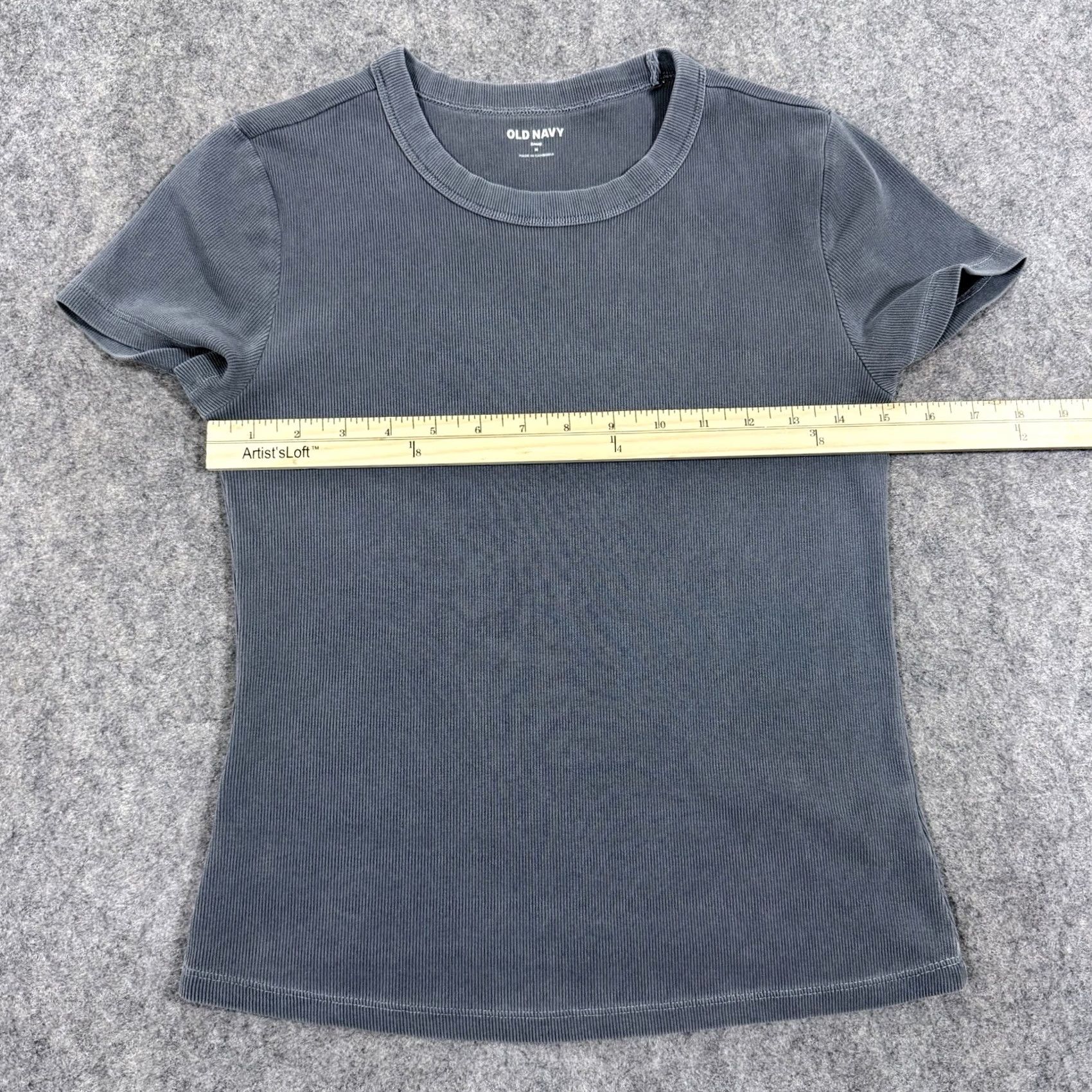 Old Navy Old Navy T-Shirt Size Medium Gray Snug Short Sleeve Stretch Ribbed Fits Women's Size M / US 6-8 / IT 42-44 - 7 Thumbnail