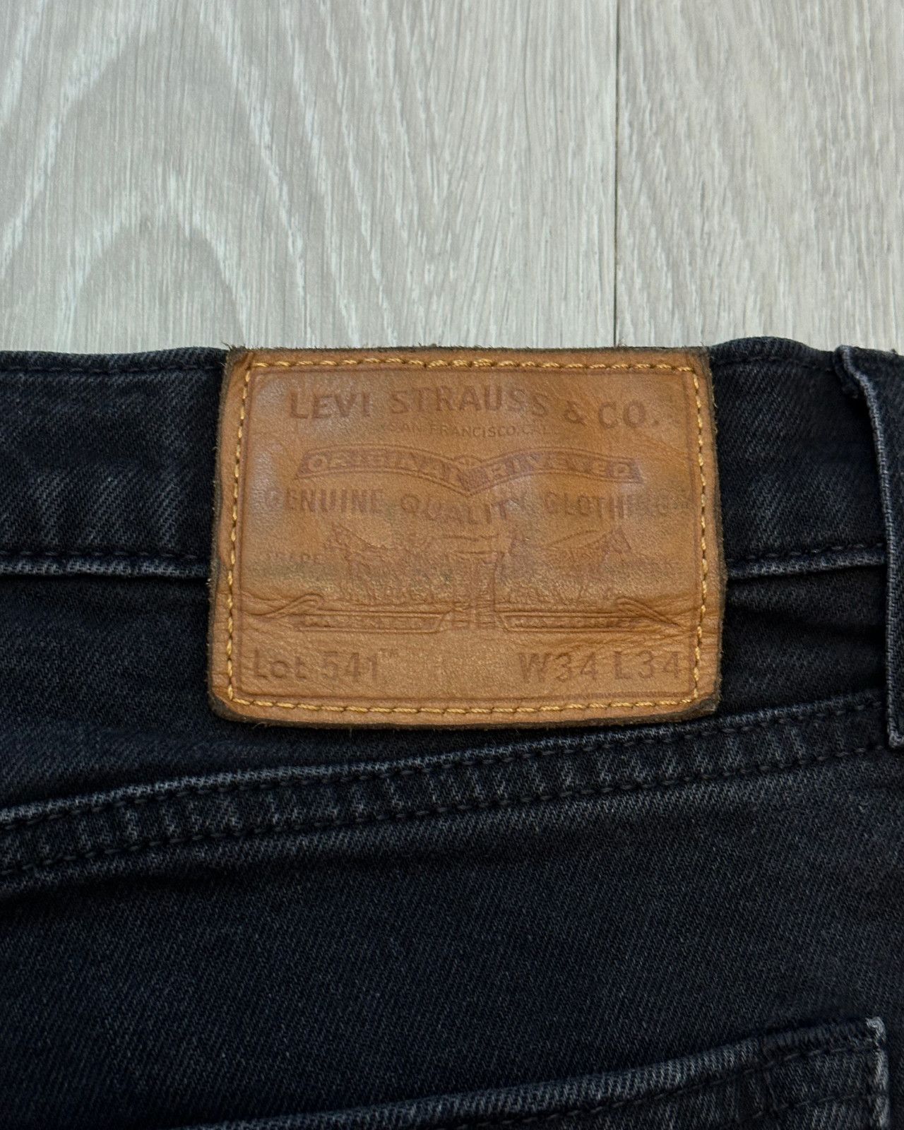 Levi's Levi's Premium 541 Big E Tapered Fit Black Jeans Size 36x33 Size US 36 / EU 52 - 3 Thumbnail