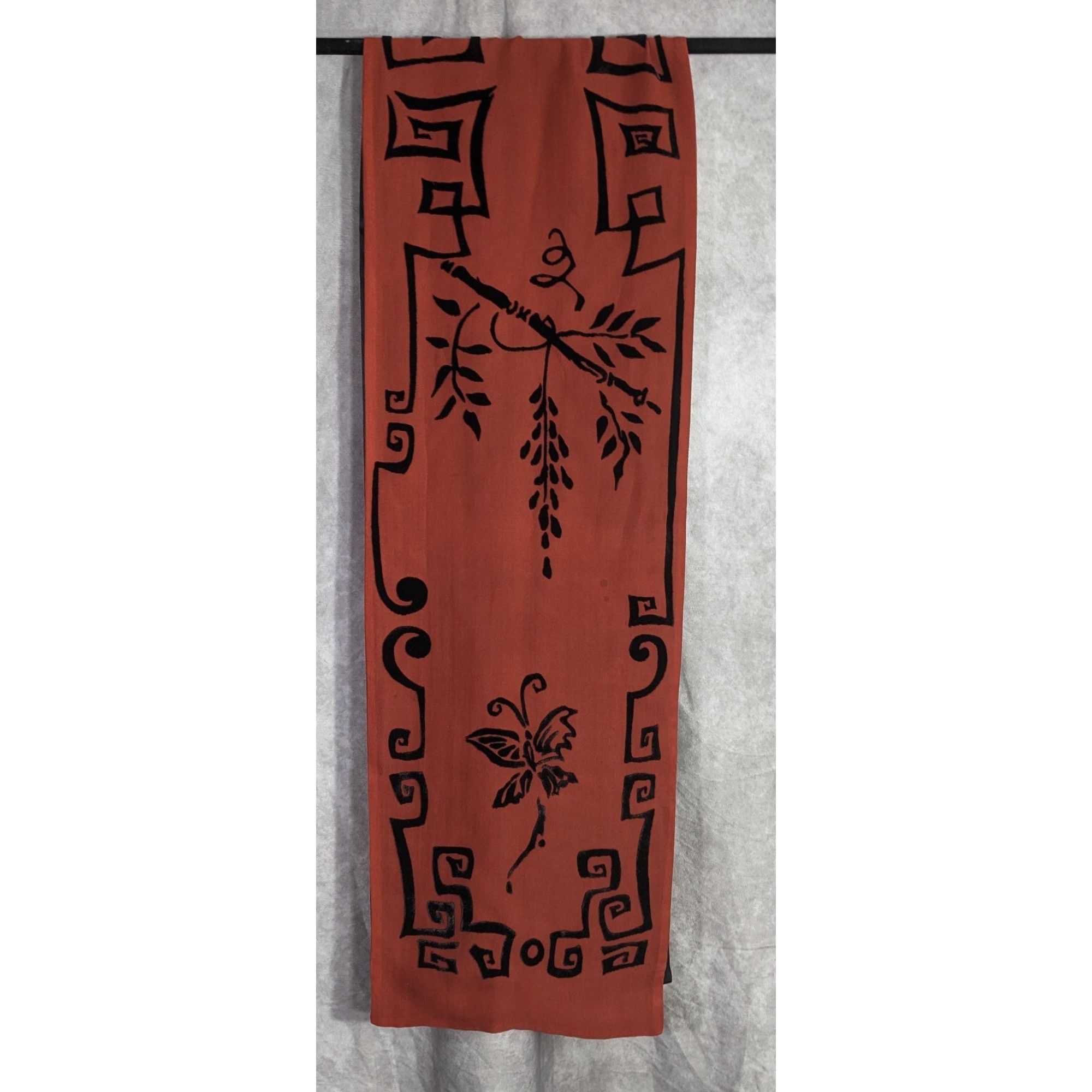 Other Vintage 90s Gothic Burnt Velvet Scarf With Intricate Butterf Size ONE SIZE - 8 Thumbnail