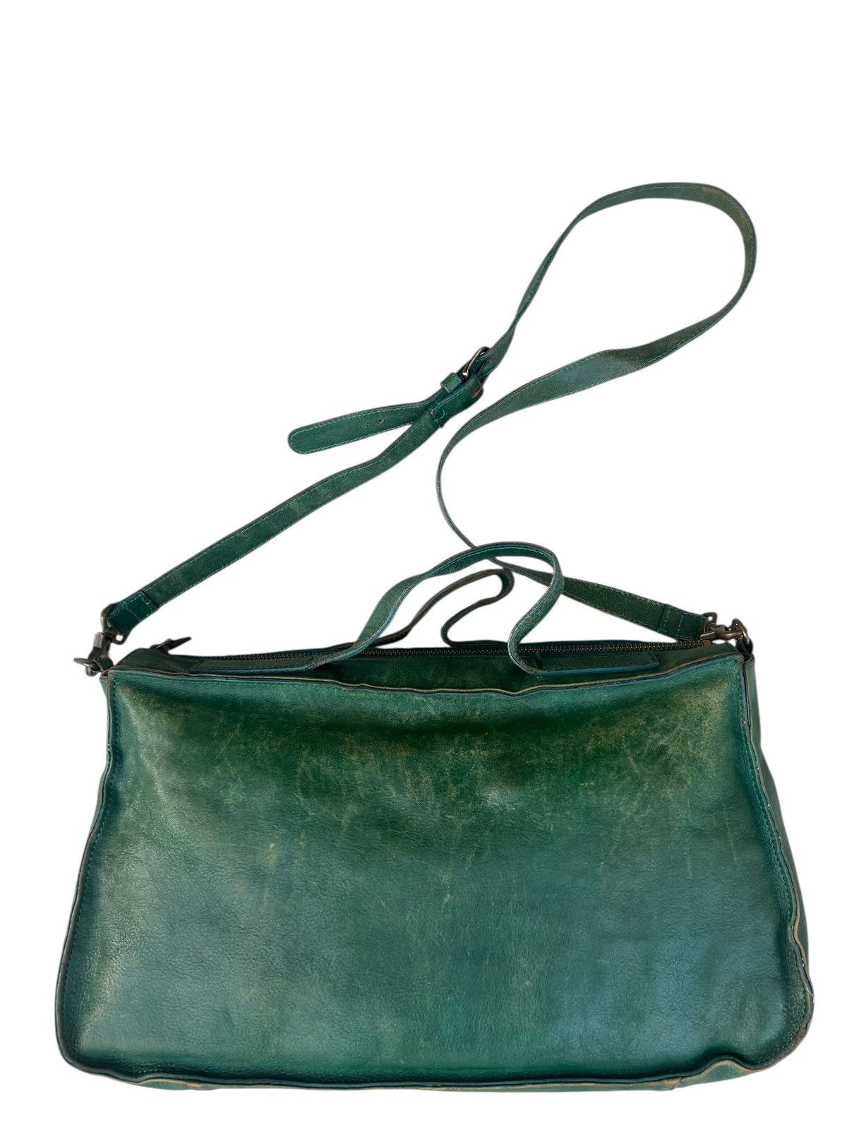 Leather Vintage B. Stuff Japan Faded Patina All Leather 2 Way Bag Size ONE SIZE - 6 Thumbnail