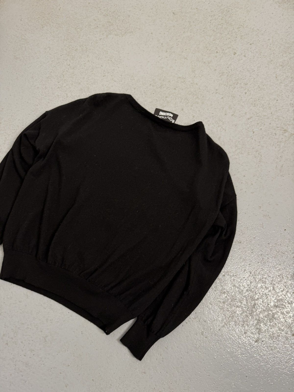 Moschino Vintage 00s Moschino Boutique Portrait Cable Knitted Sweater Size S / US 4 / IT 40 - 9 Thumbnail