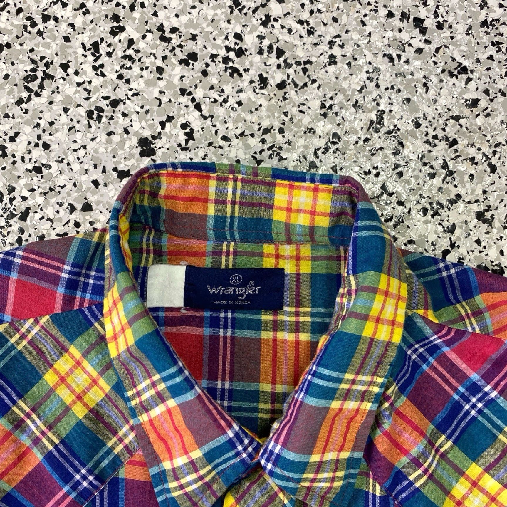 Wrangler VINTAGE Wrangler Western Pearl Snap Shirt Mens XL Cowboy Cut Rodeo Plaid Long Sleeve Button-Up Size US XL / EU 56 / 4 - 2 Thumbnail