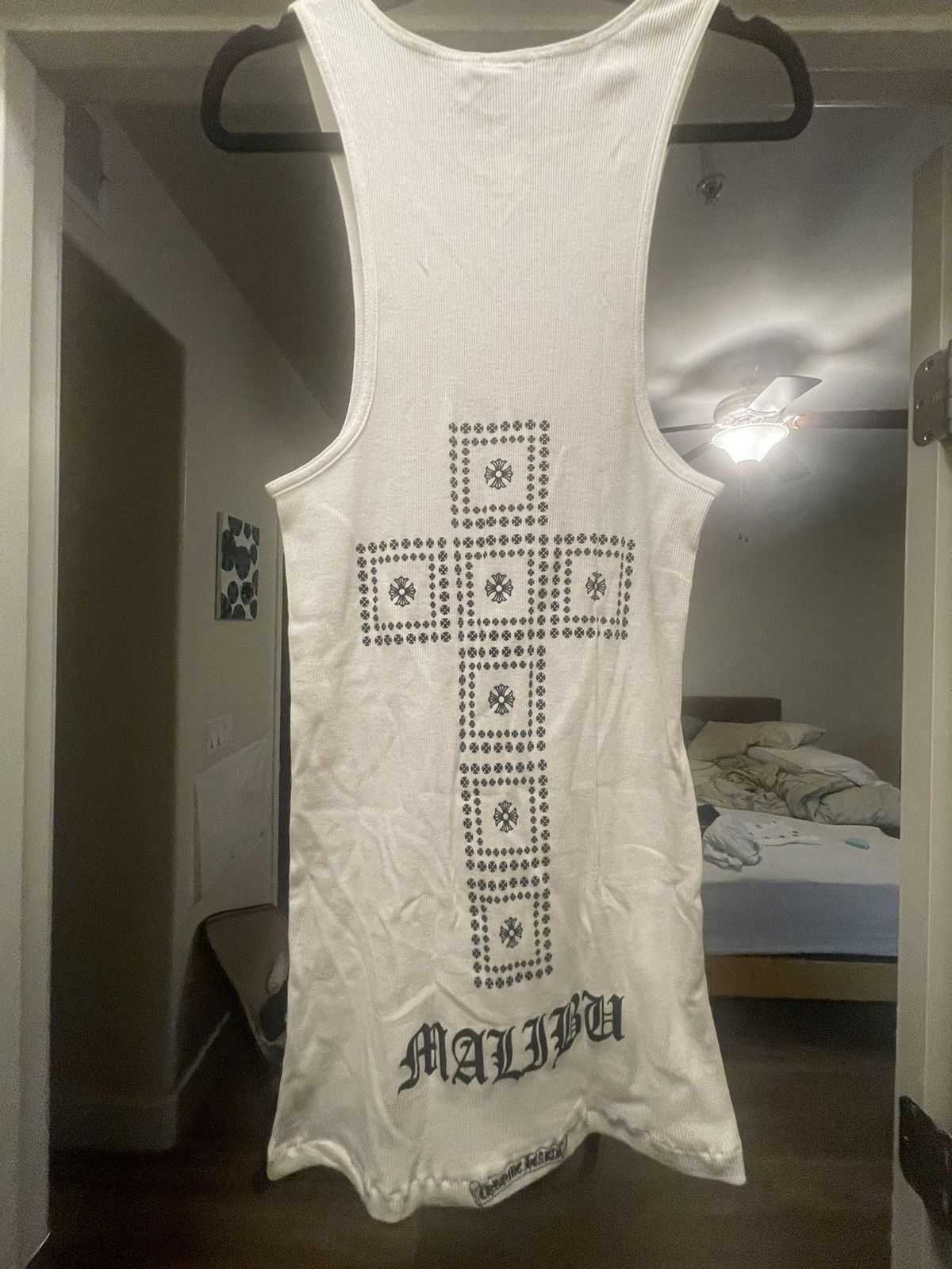 NEW Chrome Hearts Tank Top W/ Cross + CH plus motif (MALIBU NEW Chrome Hearts Tank Top W/ Cross + CH plus motif (MALIBU