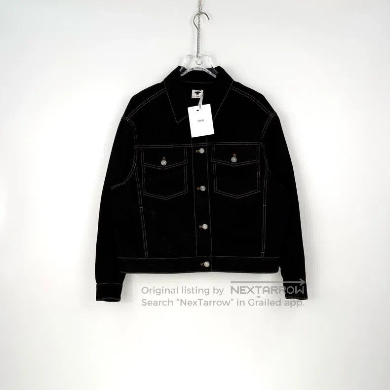 Dior Dior Black embroidered bee denim jacket Size XS / US 0-2 / IT 36-38 - 3 Thumbnail