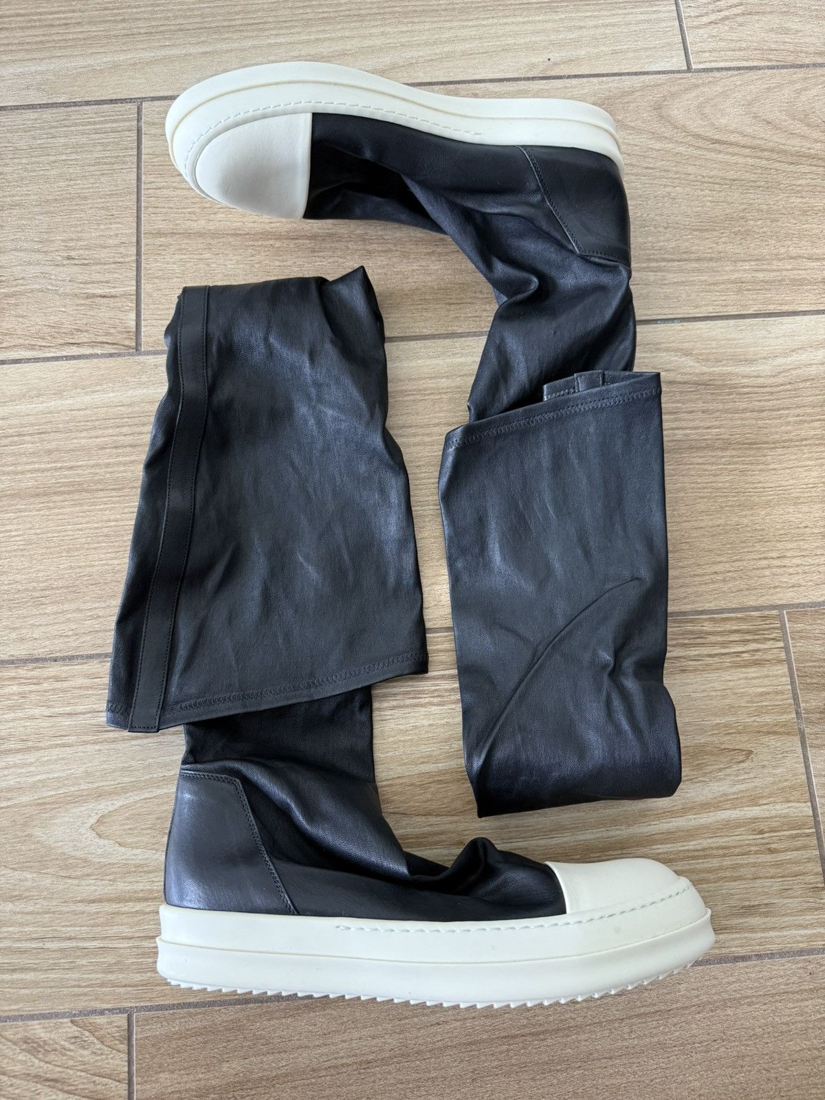 Rick Owens Rick Owen’s Knee High Stocking Boots Size US 11 / IT 41 - 2 Thumbnail
