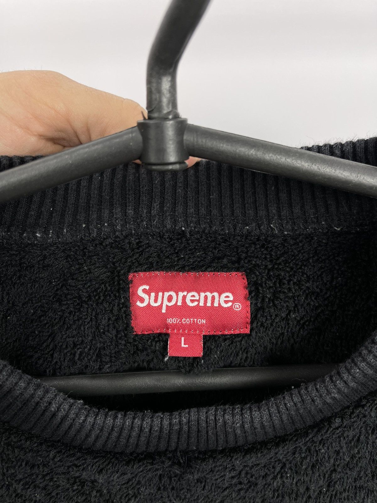 Supreme Supreme Sweatshirt Tabi Black Big Logo Size L Size US L / EU 52-54 / 3 - 5 Thumbnail