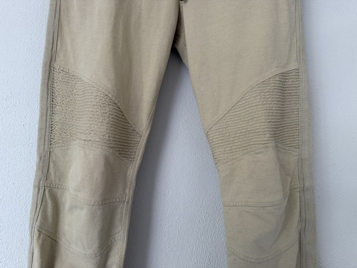 Balmain Beige Biker Joggers with Zip Pockets and Ribbed Panels Size US 32 / EU 48 - 3 Thumbnail