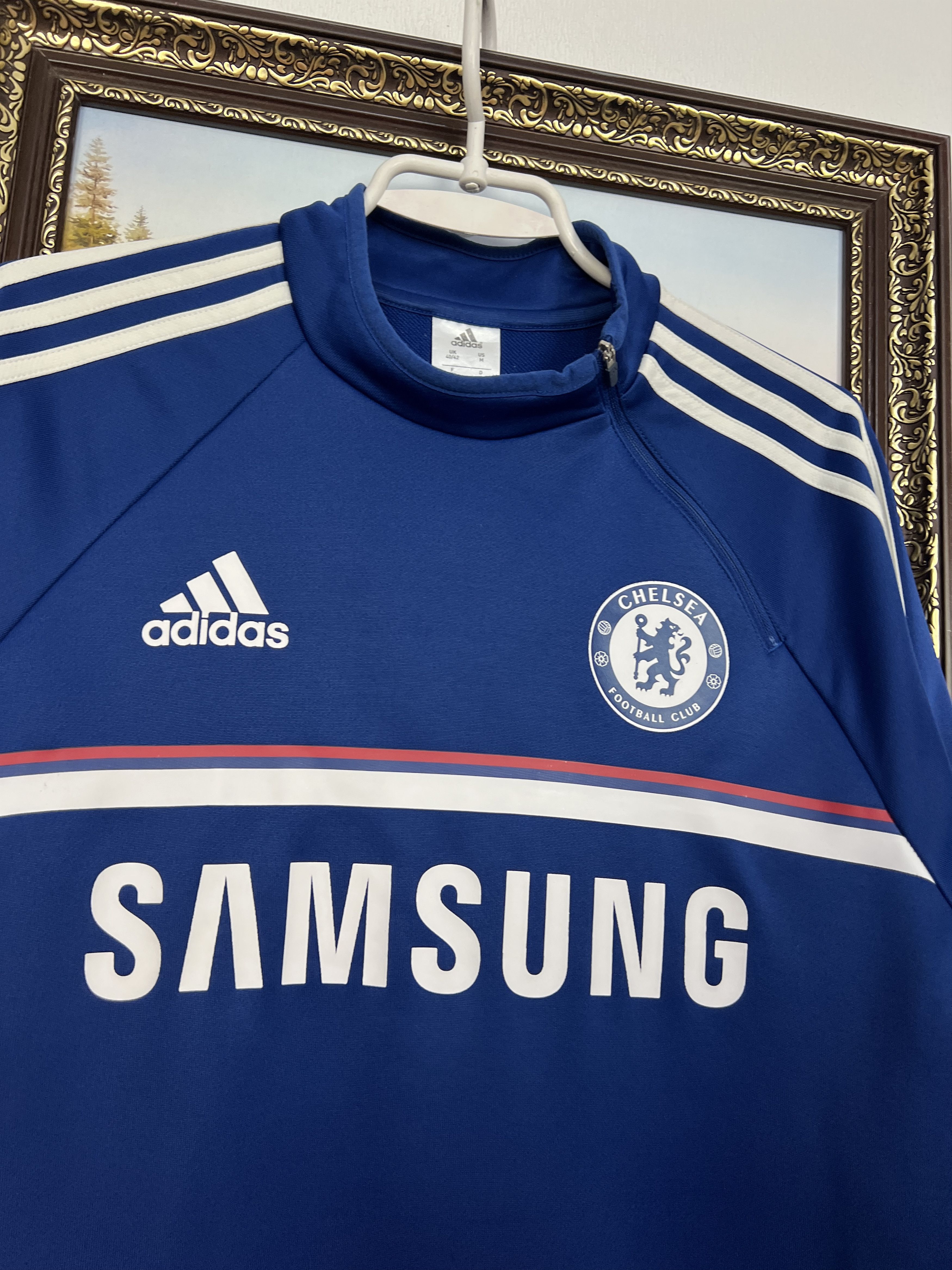 Adidas Vintage Chelsea Football Train Sweatshirt Track Top Crewneck Size US M / EU 48-50 / 2 - 3 Thumbnail